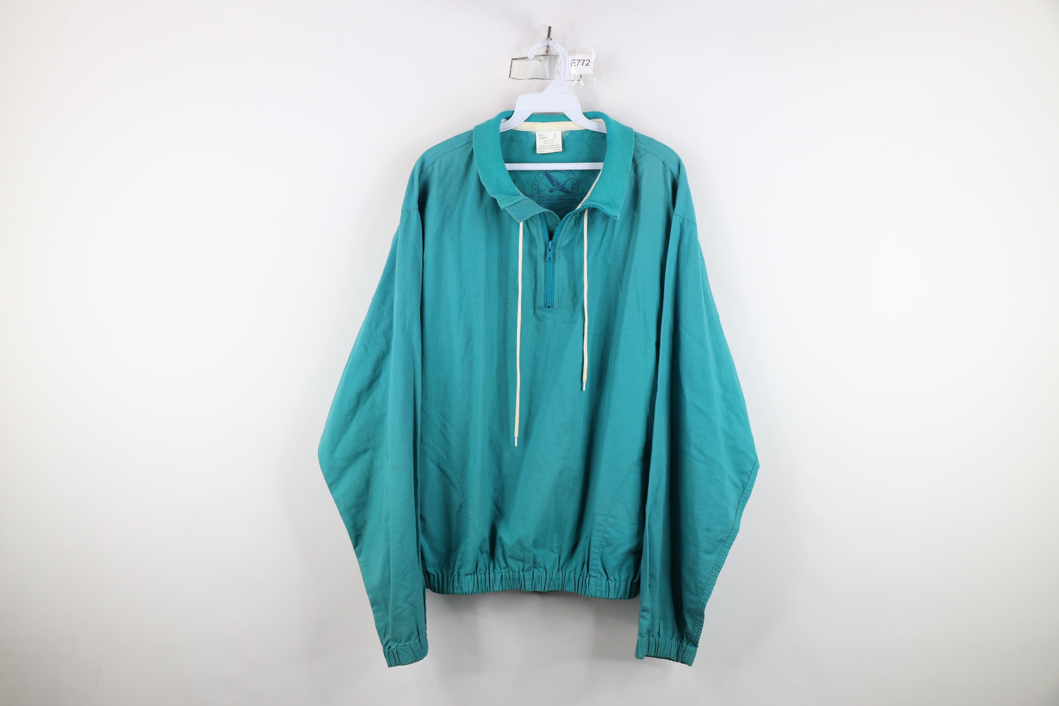 Eddie Bauer Vintage 90s Eddie Bauer Half Zip Pullover Jacket Teal Size US L / EU 52-54 / 3 - 1 Thumbnail