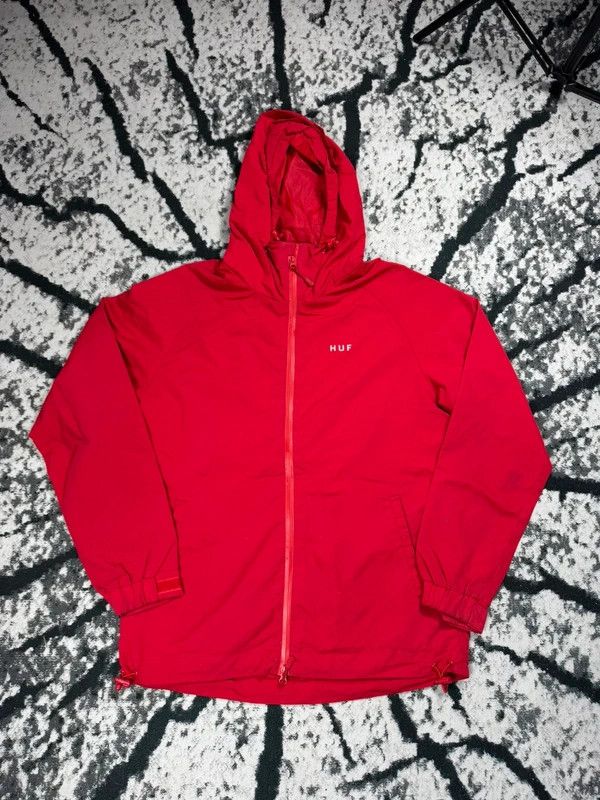 Huf Huf red windbreaker jacket with silver logo L Size US L / EU 52-54 / 3 - 1 Thumbnail
