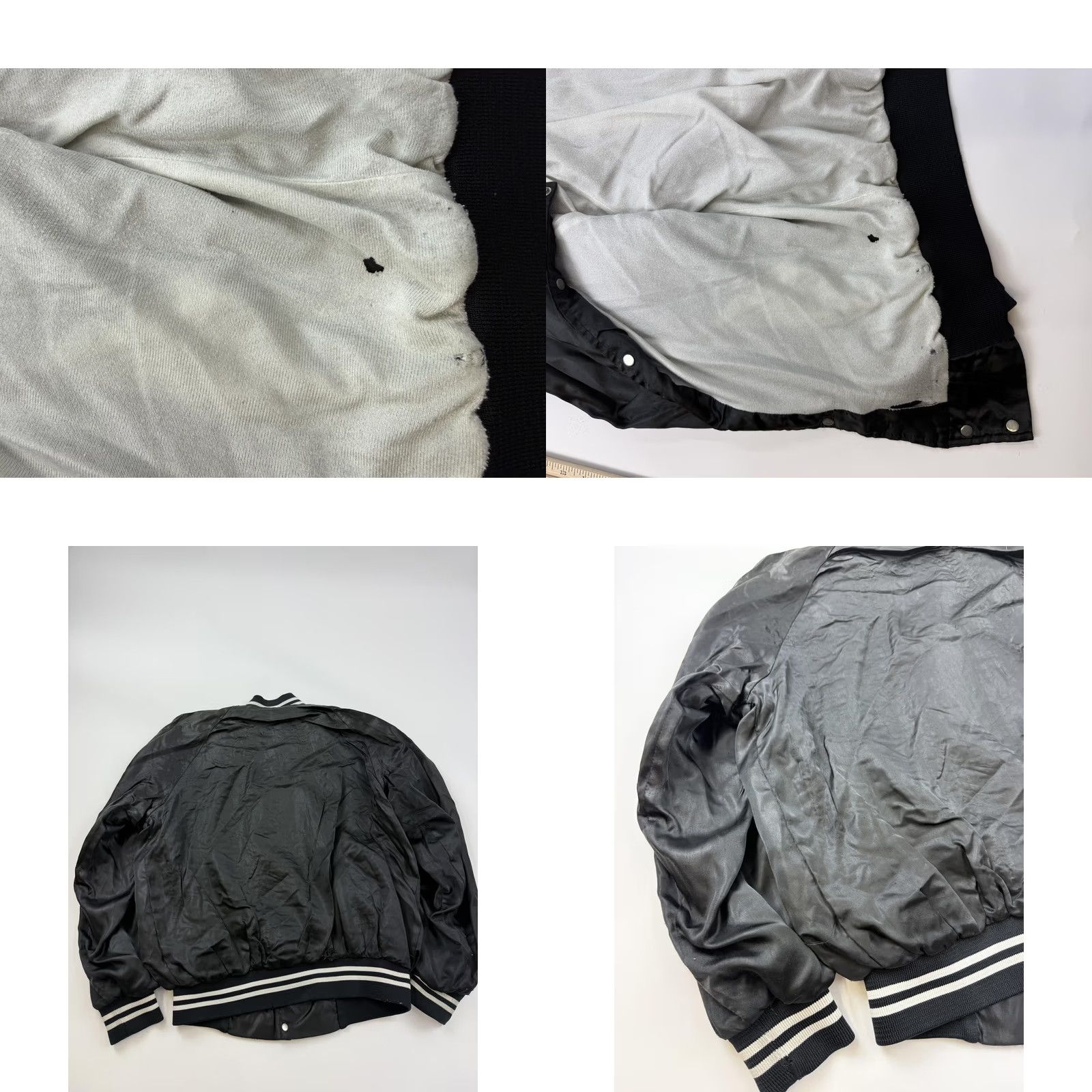 Vintage VINTAGE MAHEO Bomber Jacket Mens Large Black Satin Varsity Soccer Staff 80s Size US L / EU 52-54 / 3 - 9 Thumbnail