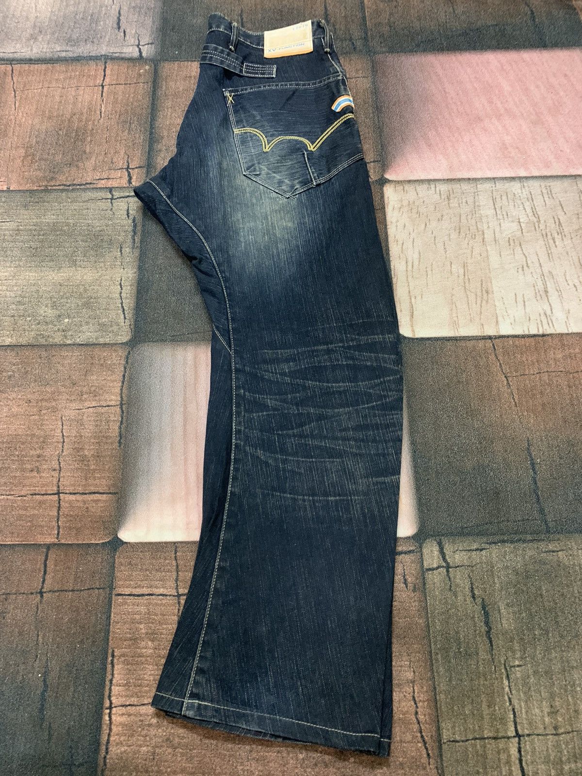 Japanese Brand EDWIN rusty mud wash curve twist jeans i6w9 style Size US 31 - 3 Thumbnail