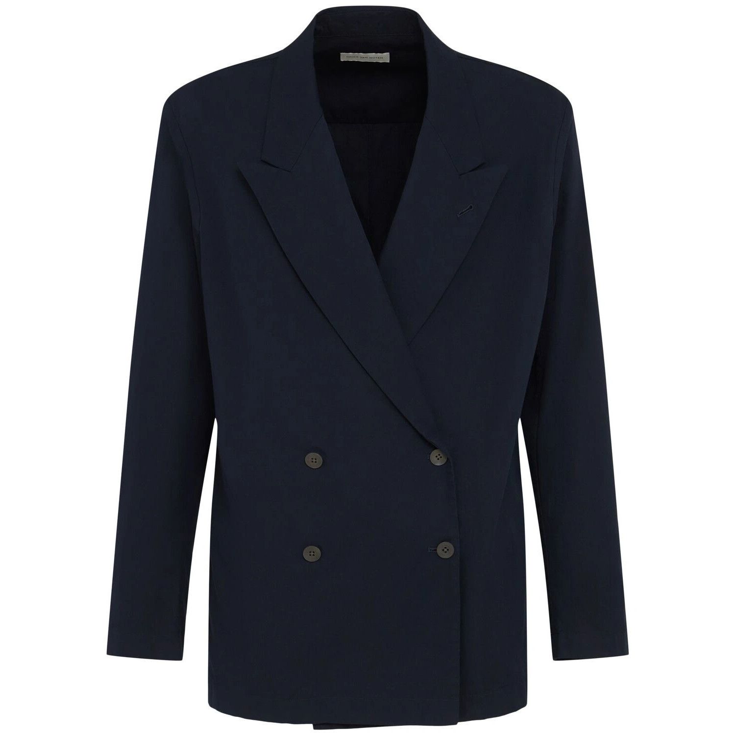 Dries Van Noten DRIES VAN NOTEN Caplan Navy Cotton Blazer Jacket New & Authe Size US L / EU 52-54 / 3 - 1 Thumbnail