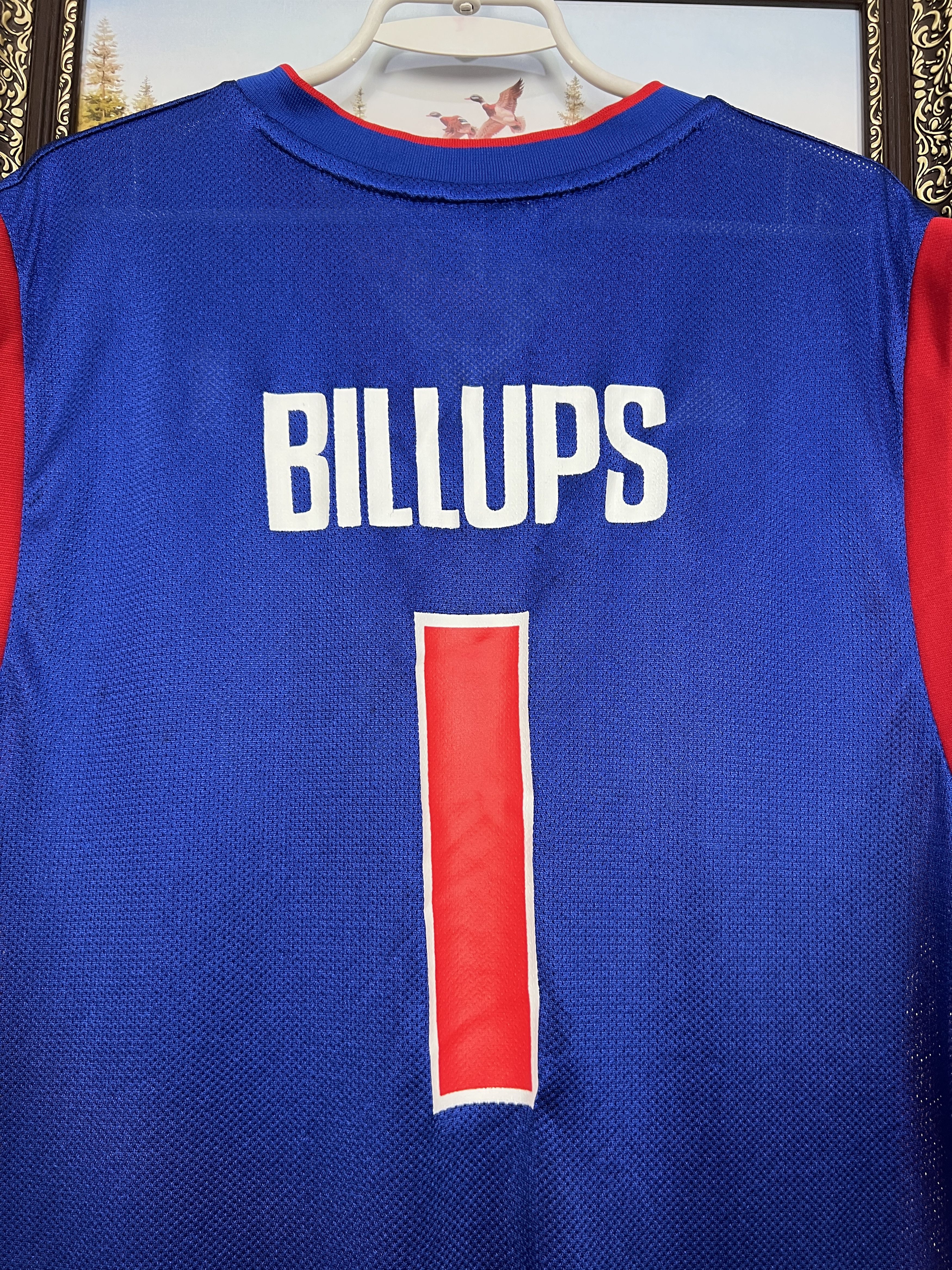 Adidas Vintage Adidas Detroit Pistons #1 Billups NBA Blue Jersey Size US M / EU 48-50 / 2 - 12 Thumbnail