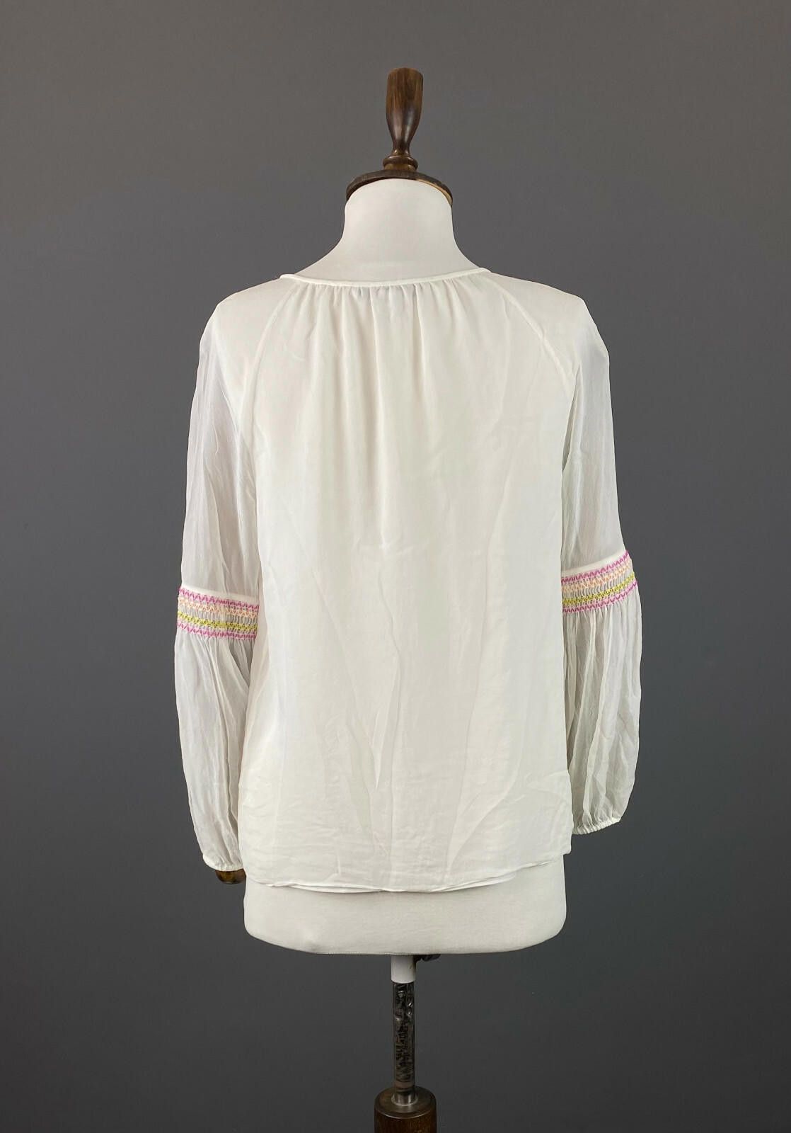 Diane von Furstenberg Diane Von Furstenberg White Mesh Blouse Shirt Size 4 Size S / US 4 / IT 40 - 4 Thumbnail