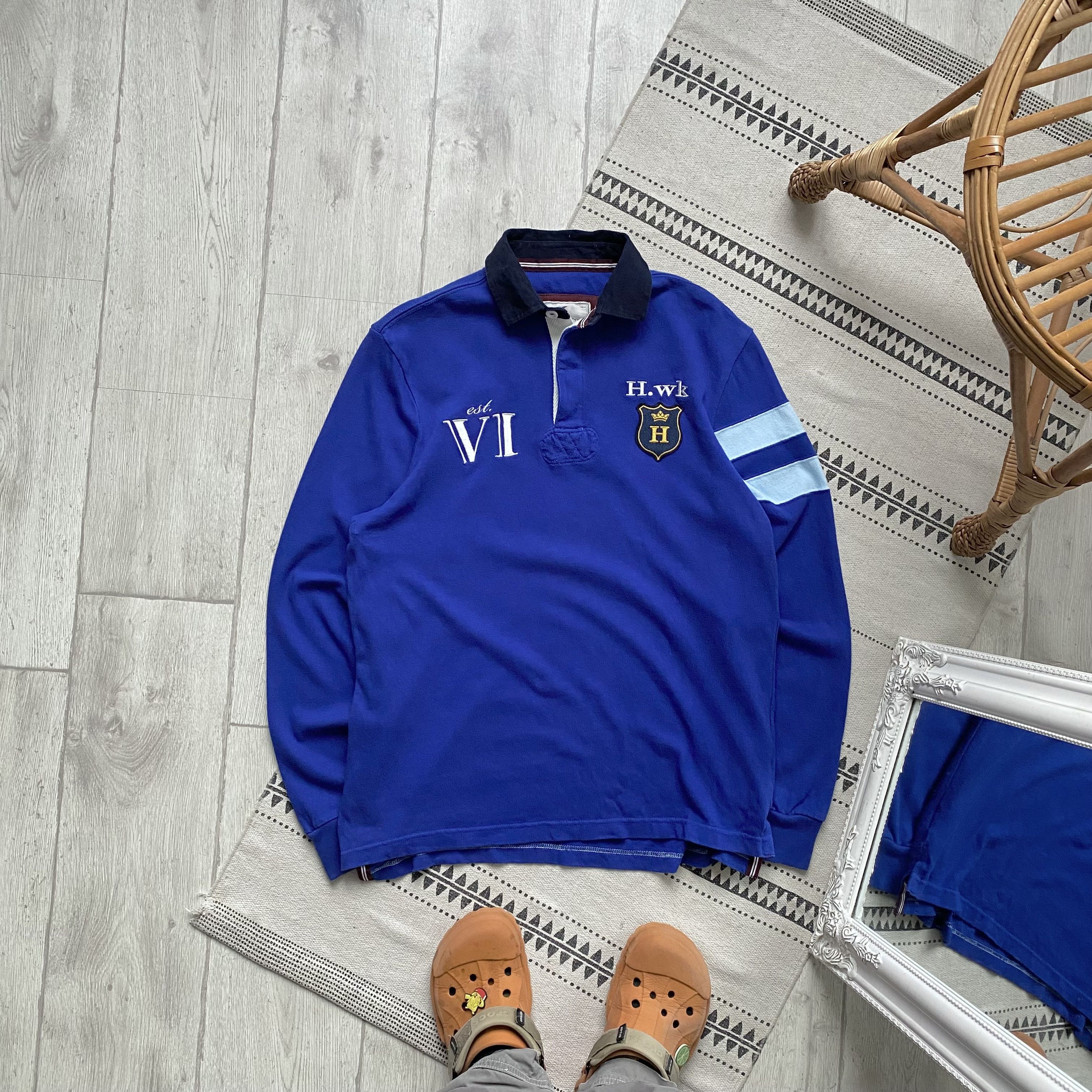 Polo Ralph Lauren 💙 Vintage Polo Ralph Lauren style Heavy Rugby shirt Y2K Size US M / EU 48-50 / 2 - 1 Thumbnail