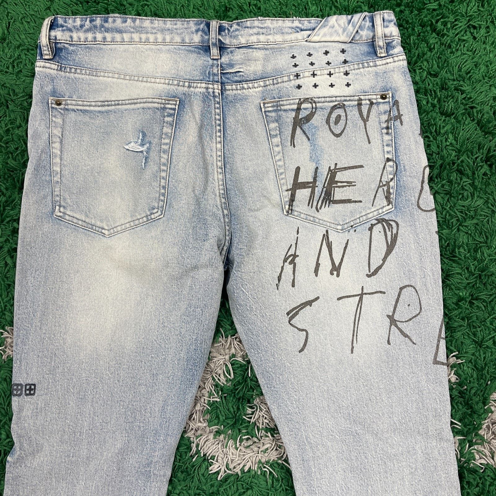 Ksubi Ksubi Chitch Washed Out Royalty Blue Denim Jeans Pants Size US 38 / EU 54 - 9 Thumbnail