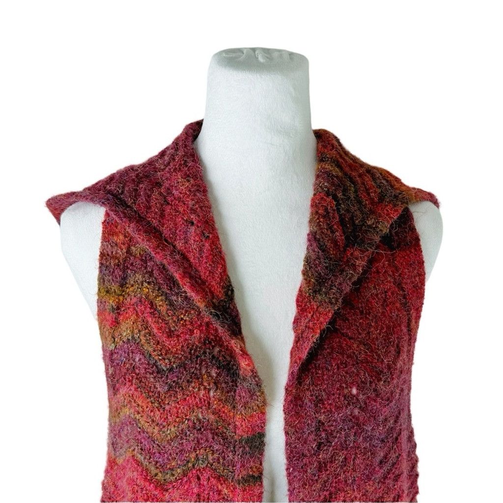 Other KNITIZEN NWOT Women's Reddish Long Sleeveless Sweater Hood M Size M / US 6-8 / IT 42-44 - 3 Thumbnail