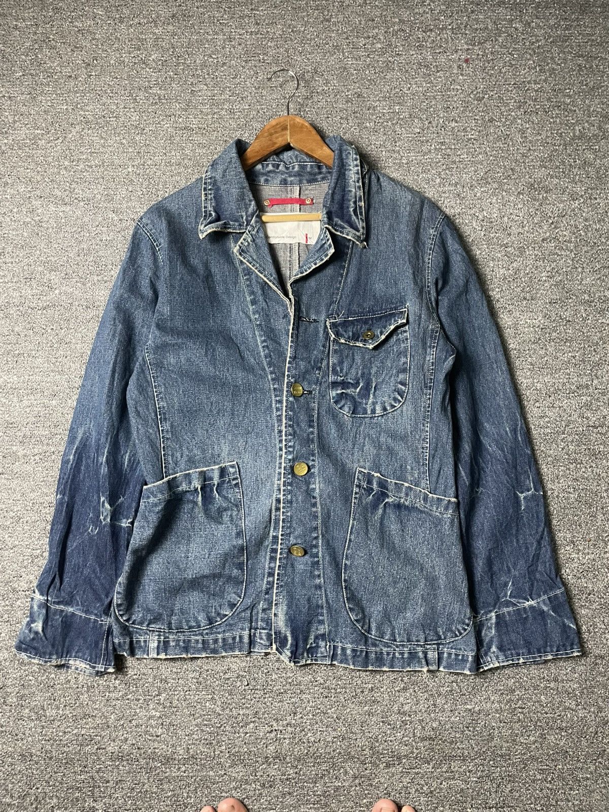 SLOW WEAR Multi pocket Denim Jacket (95)