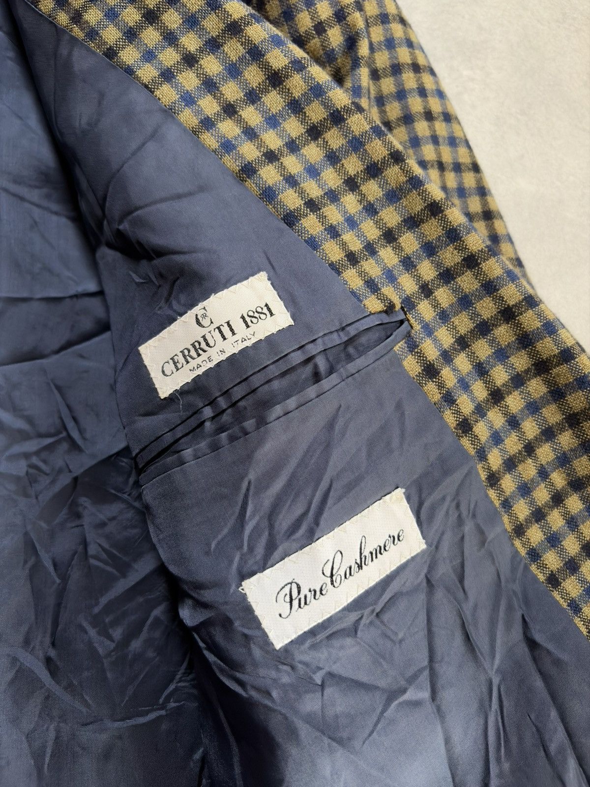 Cerruti 1881 Cerruti 1881 Pure 100% Cashmere Double Breasted Plaid Blazer Size 46R - 8 Thumbnail