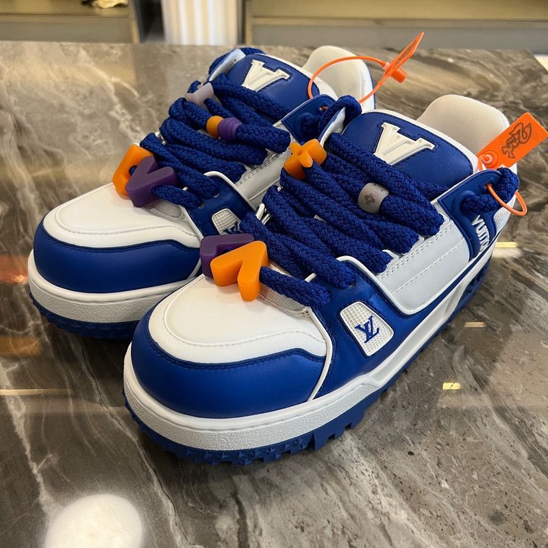 Louis Vuitton Louis Vuitton Trainer Maxi Stylish Low Top Sneakers 0079 Size US 8 / EU 41 - 1 Thumbnail
