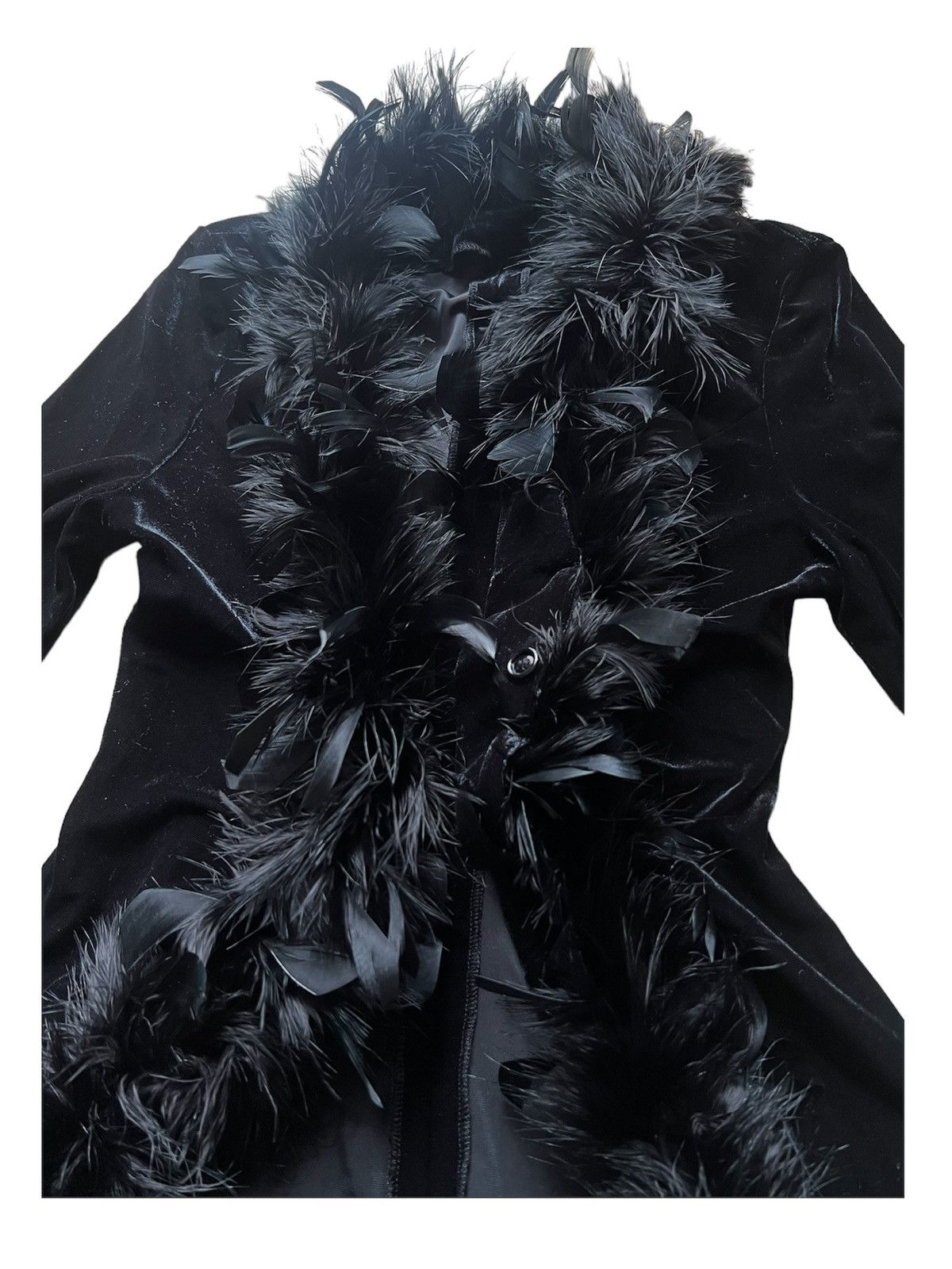 Japanese Brand Black velvet feather cardigan 🪶 Size M / US 6-8 / IT 42-44 - 10 Thumbnail