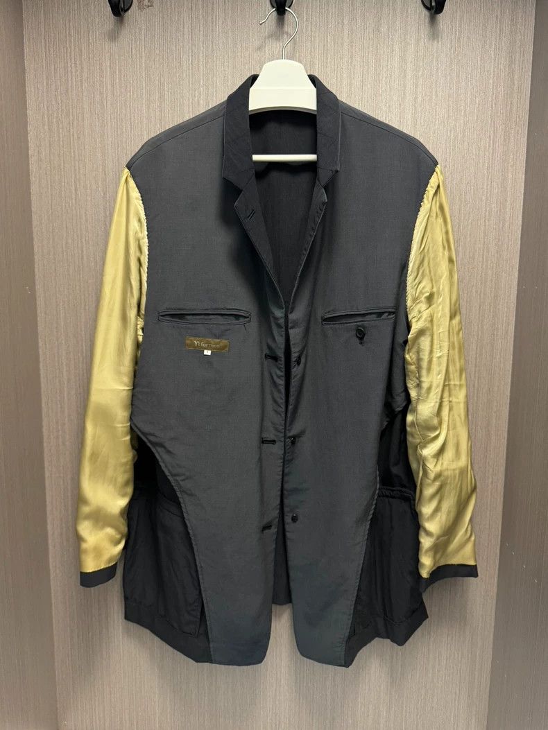Yohji Yamamoto Yohji Yamamoto size 4 00 SS cold dyed wool suit with diffe Size 36R - 5 Thumbnail