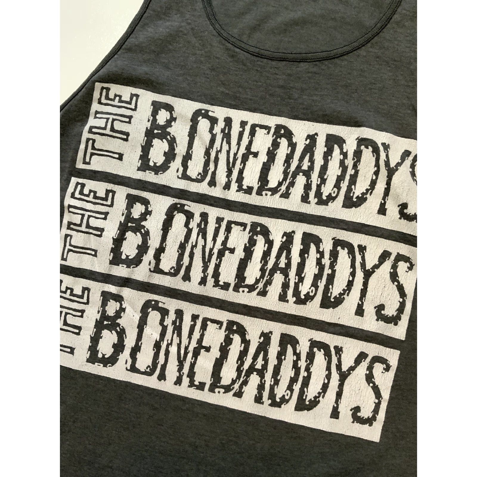 Vintage VINTAGE The BoneDaddy’s WorldBeat Band Single Stitch Tank Top T-Shirt XL Gray 80s 90s Platinum Shirt Mens? Size US XL / EU 56 / 4 - 6 Thumbnail