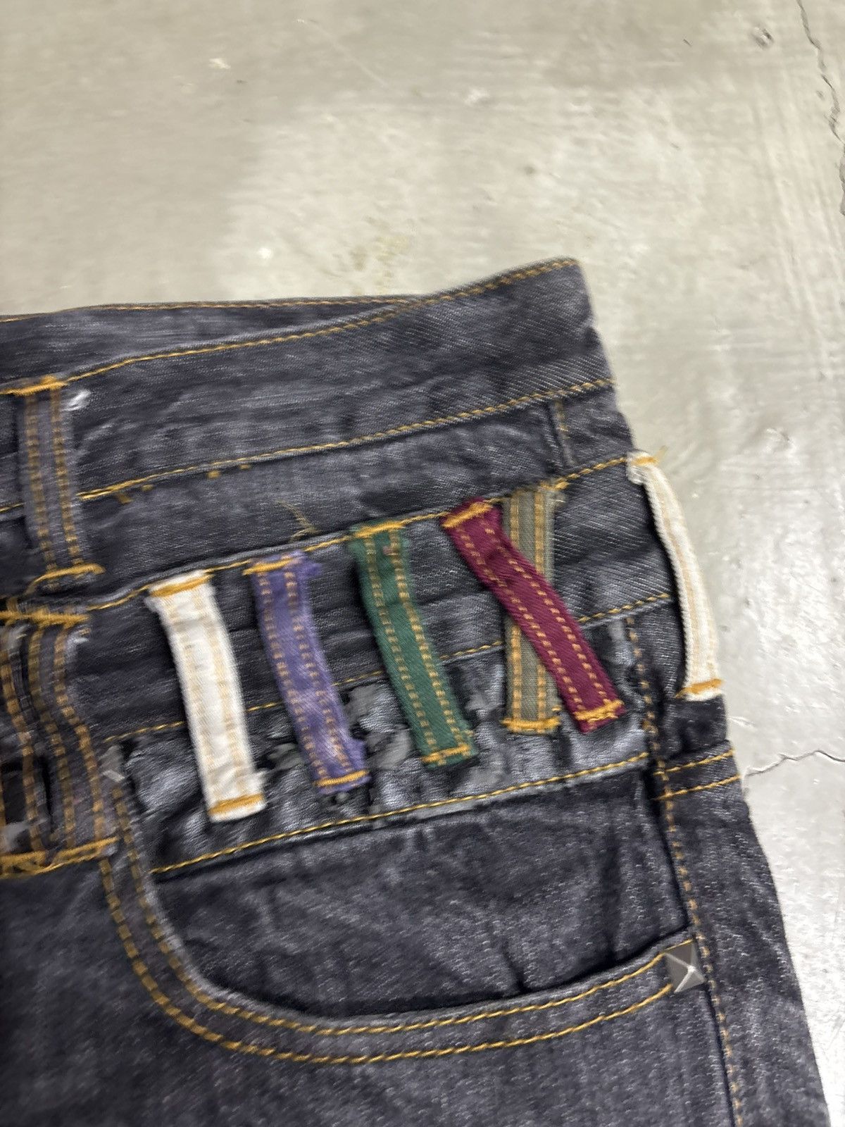 Japanese Brand Nylaus Double Waist Denim Jeans Studded Size US 32 / EU 48 - 16 Thumbnail