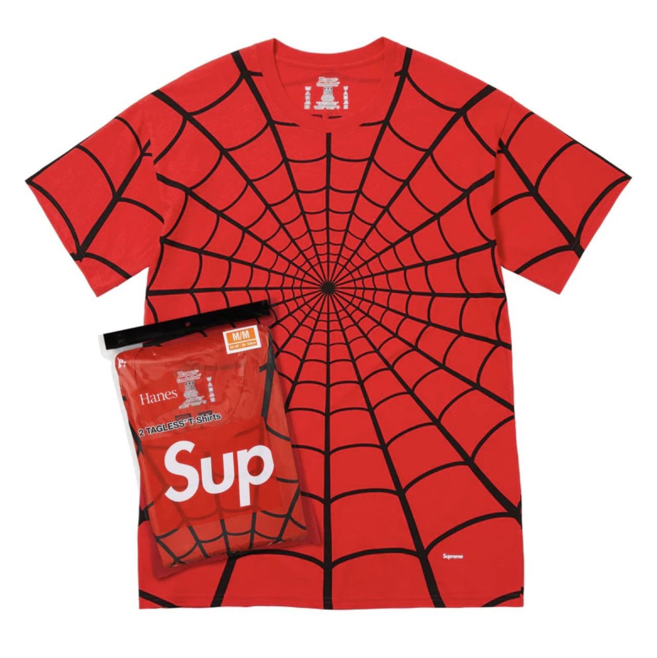 Supreme Supreme x Marvel Spider-Man Web T-Shirt hanes Red hero tee Size US XL / EU 56 / 4 - 2 Thumbnail