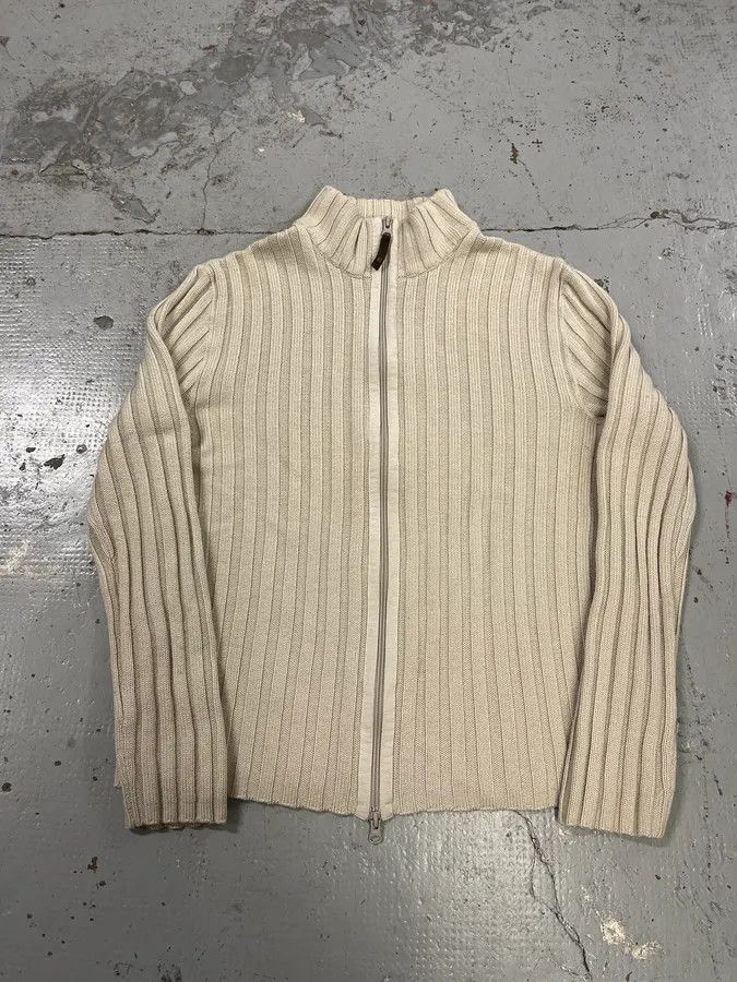 Armani 2000s Armani Wool Beige Zip-Up Sweater Size US S / EU 44-46 / 1 - 1 Thumbnail