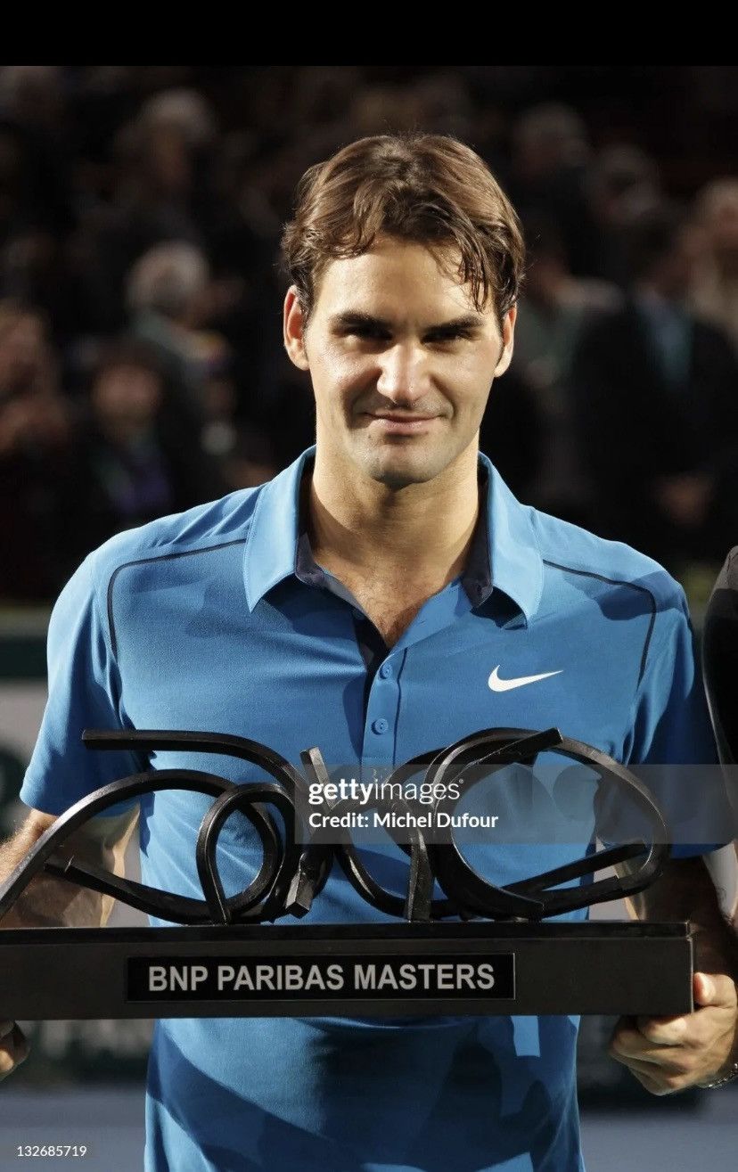 Vintage Nike Roger Federer RF 2011 Paris BPN Tennis Polo Shirt Nadal Size US S / EU 44-46 / 1 - 3 Thumbnail