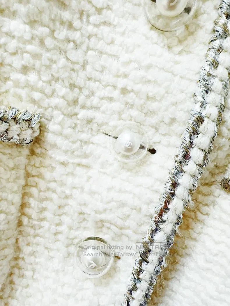 Chanel Chanel Ground control series beige silver tweed pearl spac Size XS / US 0-2 / IT 36-38 - 4 Thumbnail
