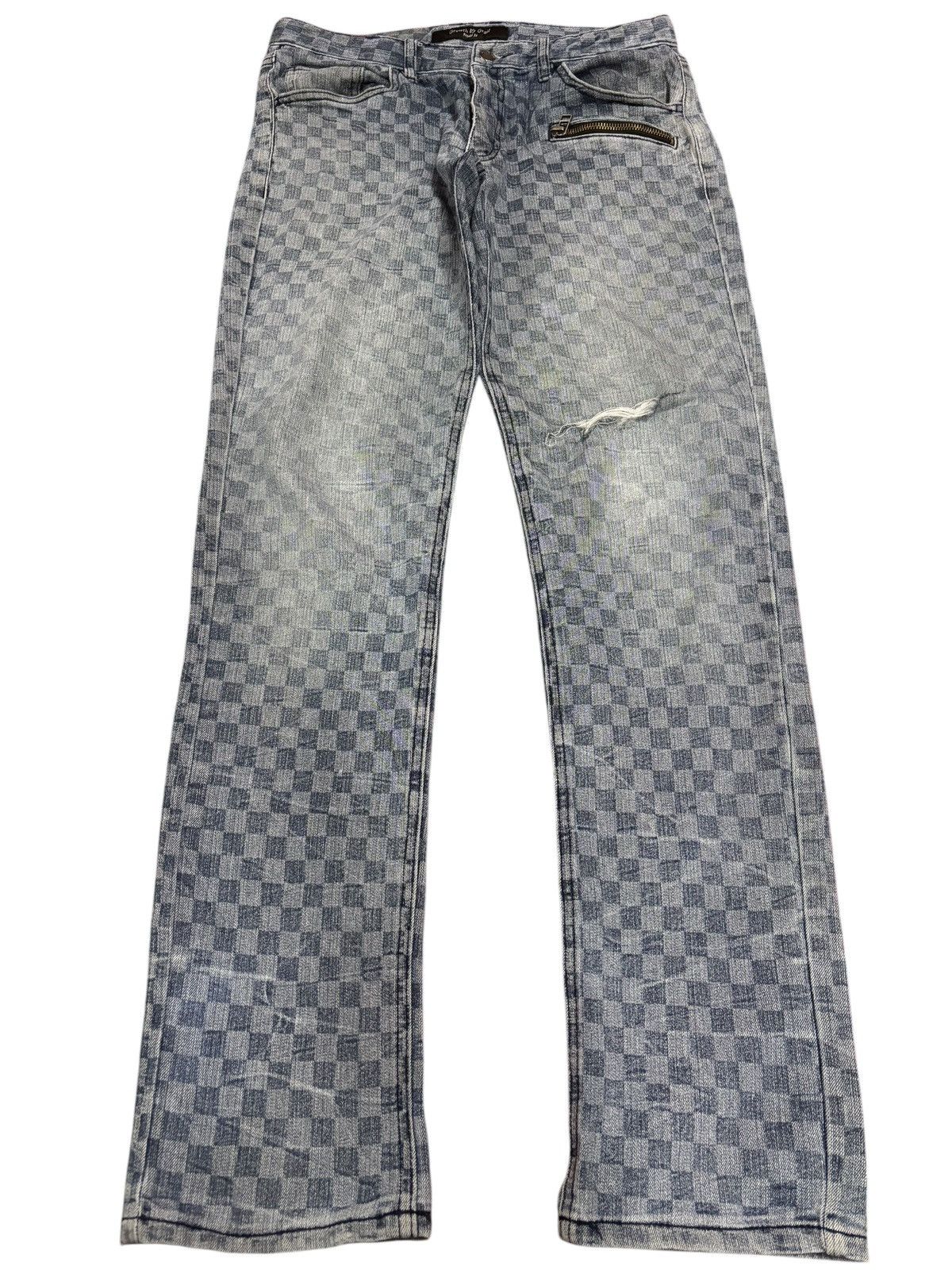 Japanese Brand × Seditionaries Vtg Japan Growth Checker Plaid Bondage Jeans Size US 30 / EU 46 - 1 Thumbnail