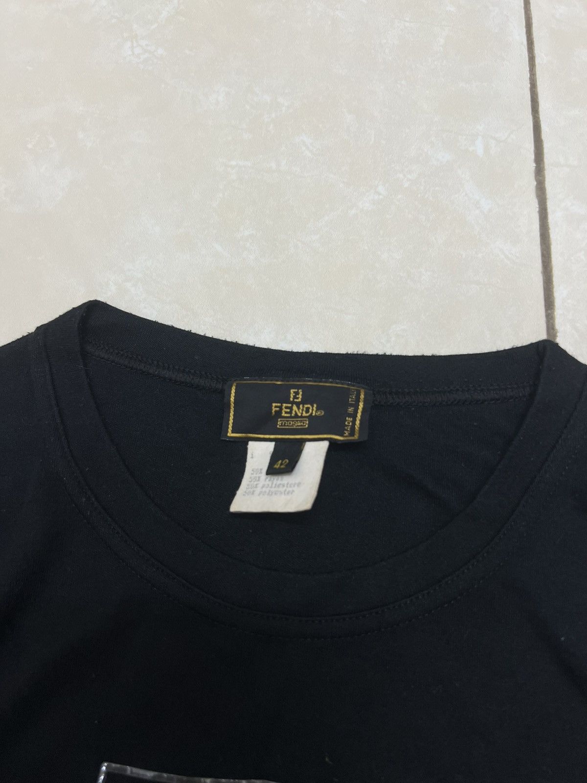 Fendi Vintage Fendi Long Sleeve Stretch Long Sleeve Tshirt Size S / US 4 / IT 40 - 4 Thumbnail