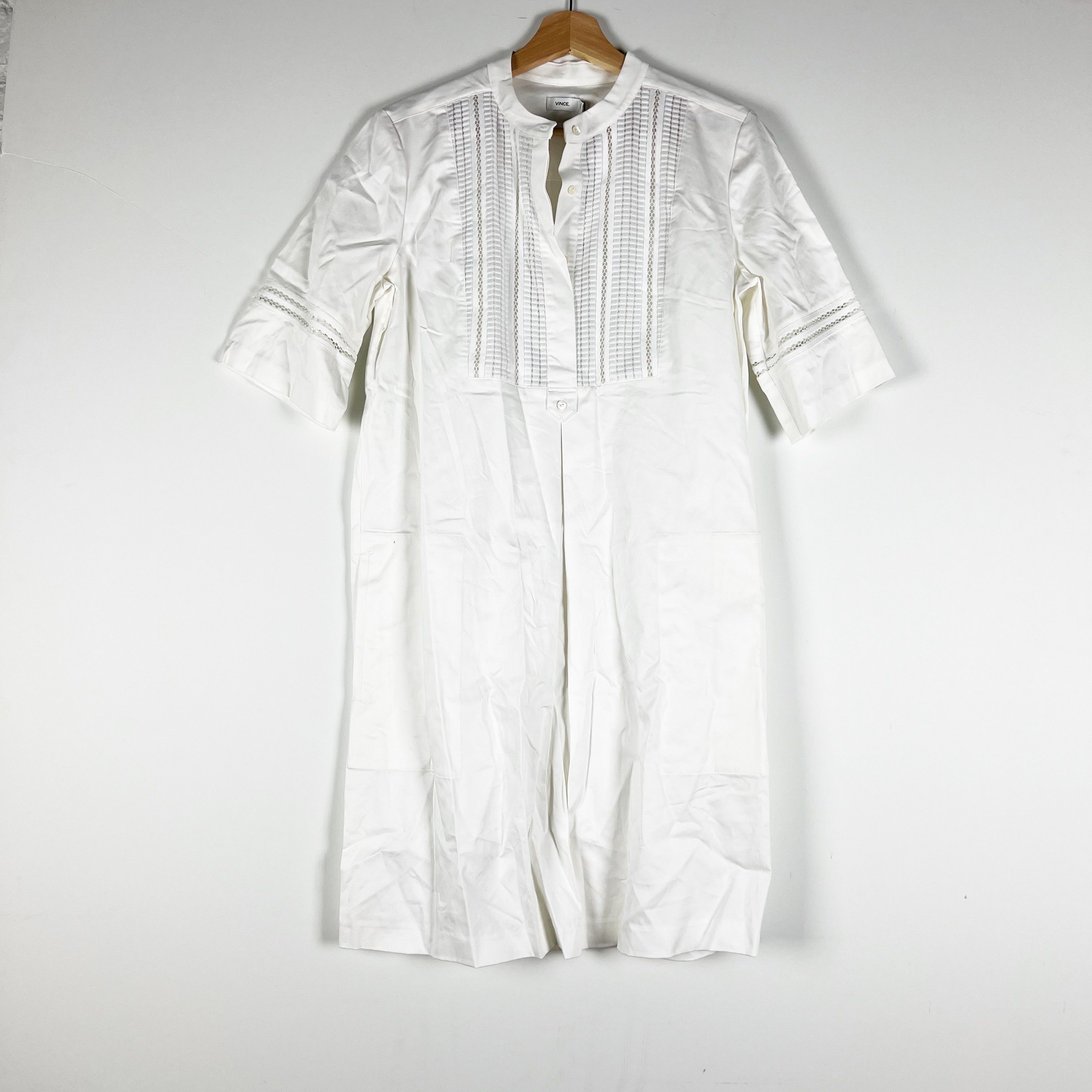 Vince NEW Vince Cotton Poplin V Neck Short Size M / US 6-8 / IT 42-44 - 1 Thumbnail