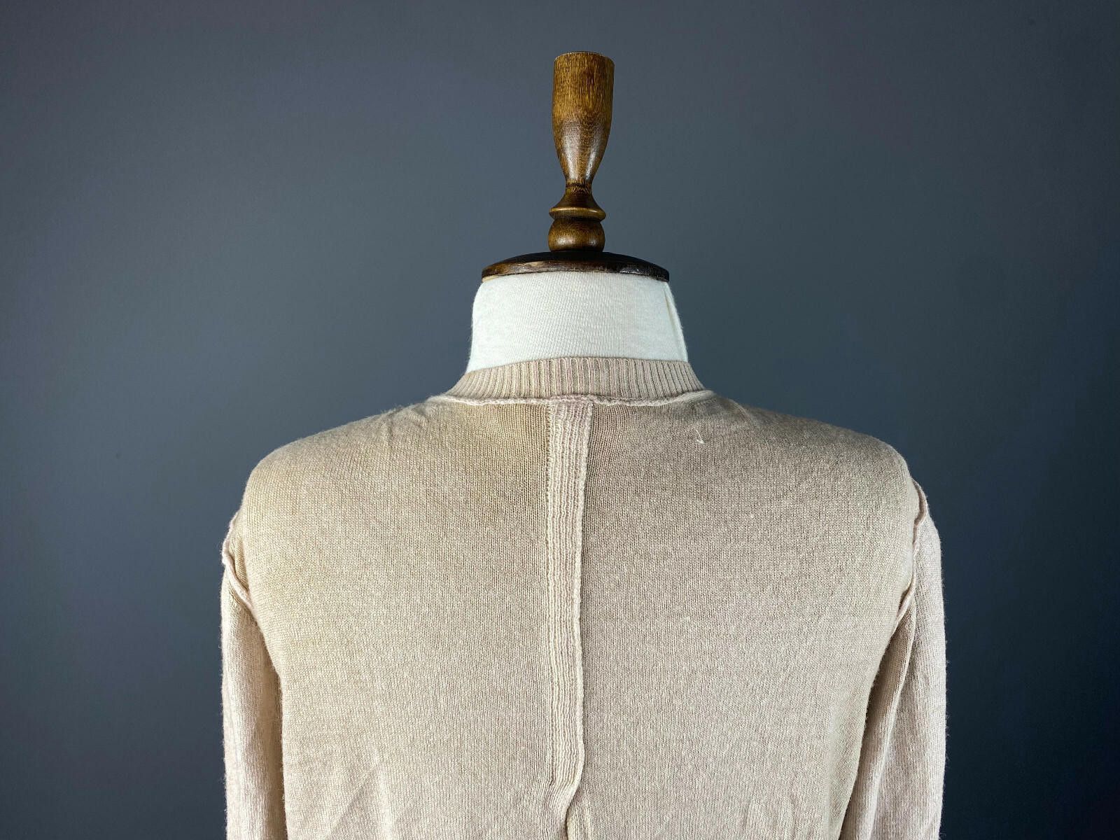 Designer Elisa Cavaletti Sono Italiano BeigeSoft Wool Size XXL 2XL Size XXL / US 16-18 / IT 52-54 - 5 Thumbnail