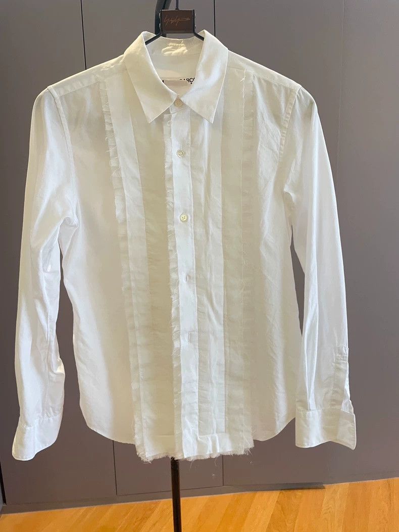 comme des garçons white long sleeve shirt - dmc