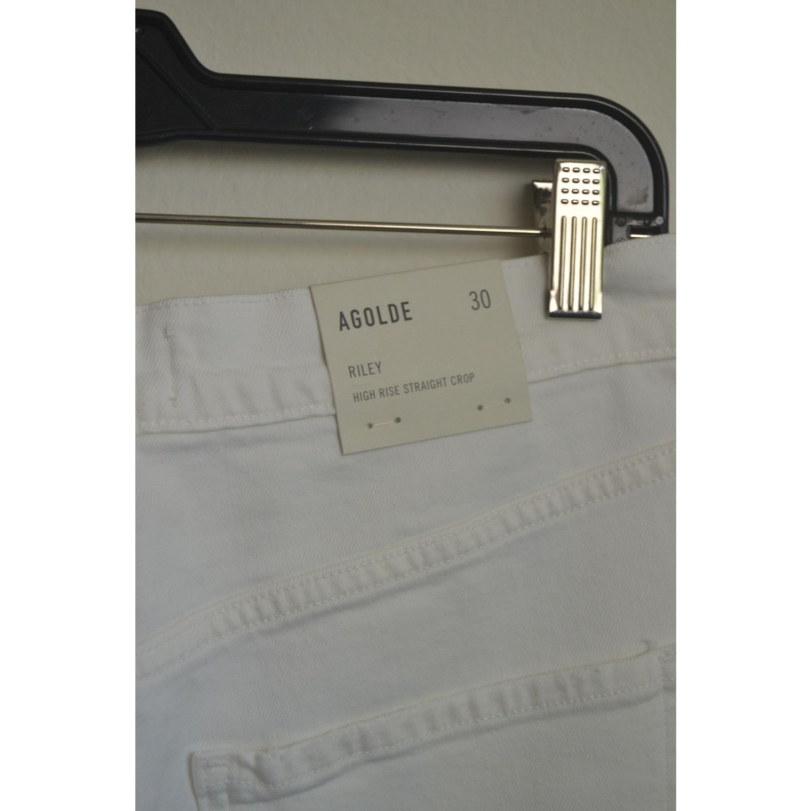 Agolde White AGOLDE Los Angeles Riley High Rise Straight Crop Jeans Size 30" / US 8 / IT 44 - 5 Thumbnail