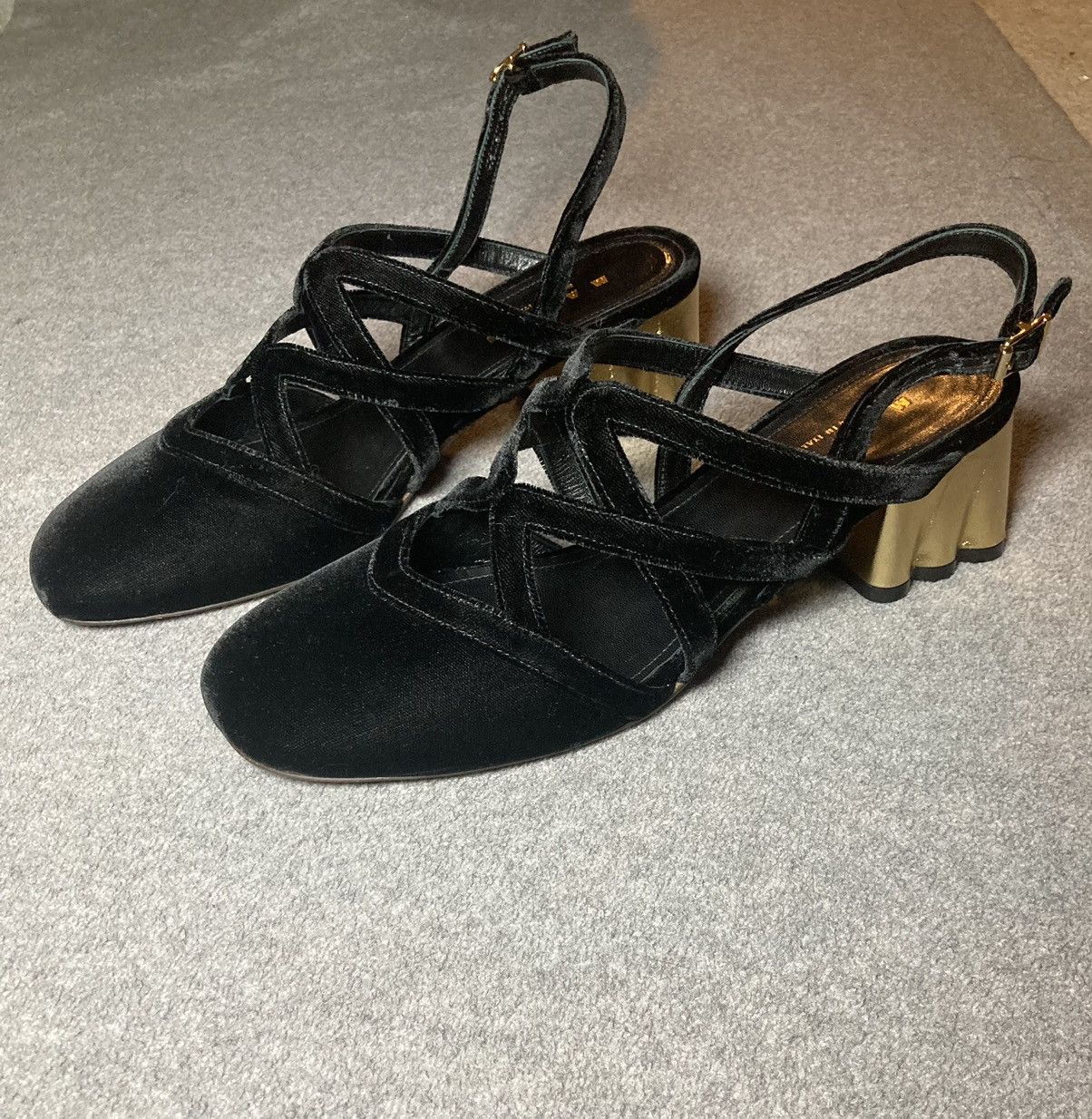 Marni Marni 'Holly Golightly' velvet slingback Mary Janes Size US 10.5 / IT 40.5 - 1 Thumbnail