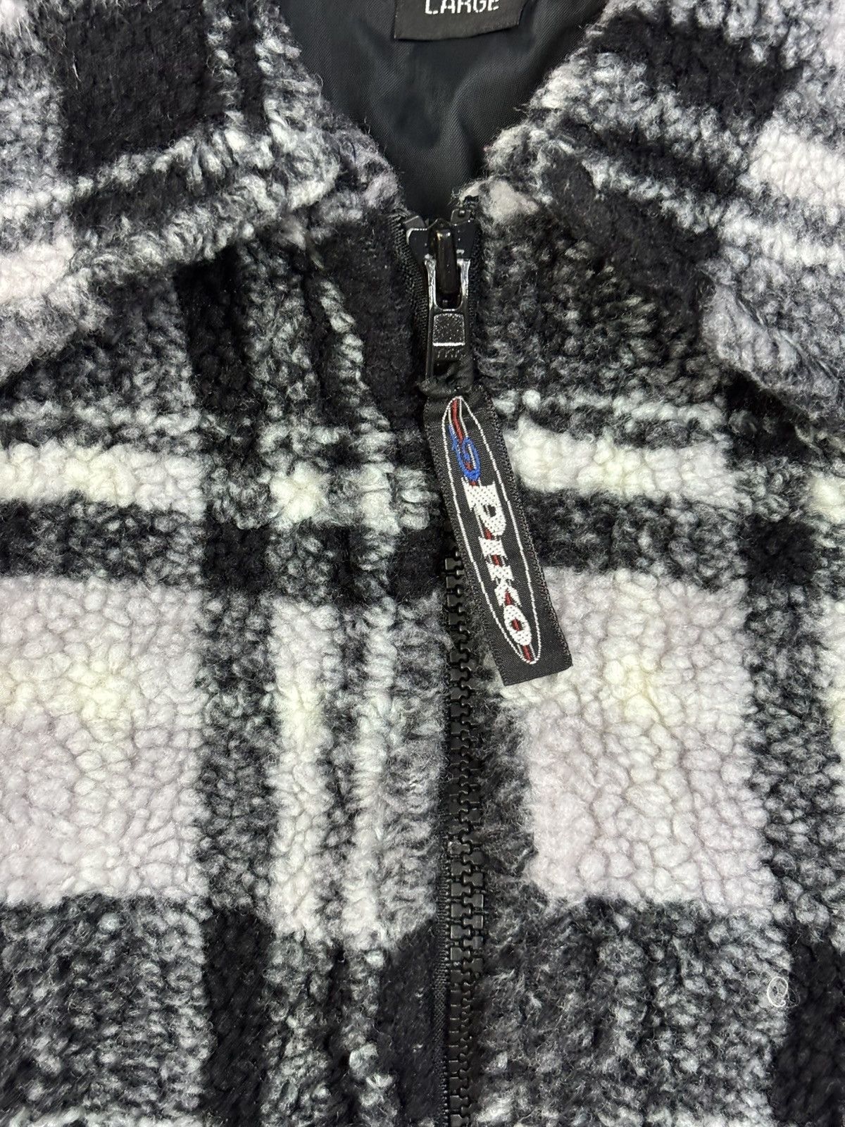 Vintage Piko Hawaiian Plaid Fleece Zipper Gorpcore Jacket