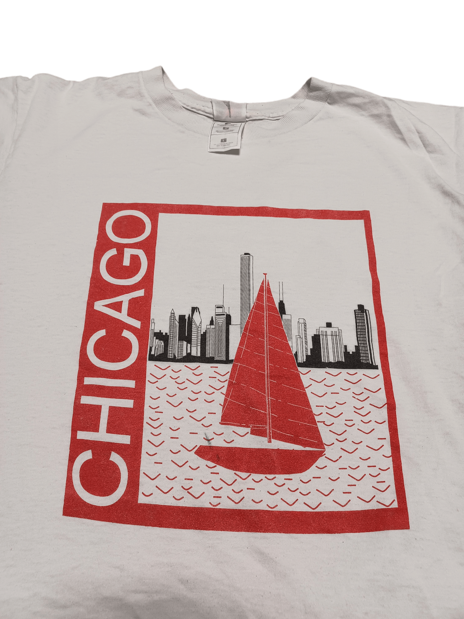 Fruit Of The Loom CHICAGO CITY SHIP FOTL VINTAGE 90S TEE USA AMERICA Size US L / EU 52-54 / 3 - 2 Thumbnail