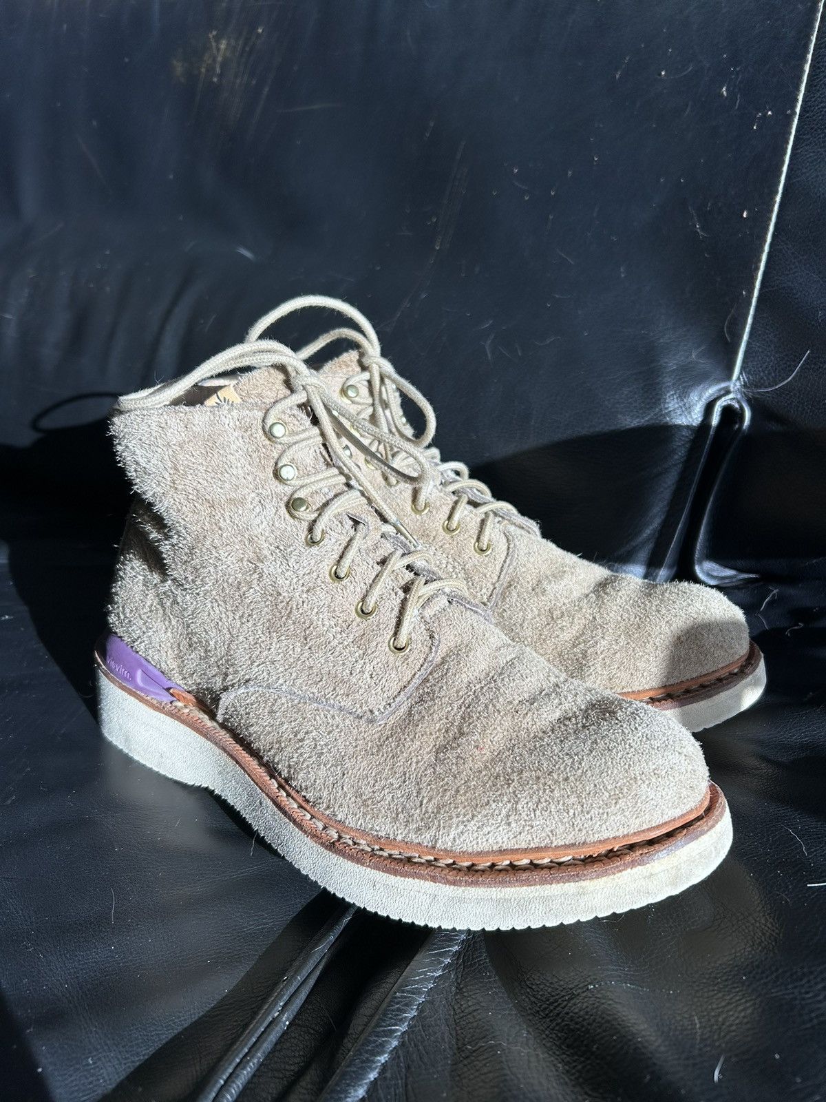 image of Visvim Virgil Boots Beige Suede, Men's (Size 9.5)