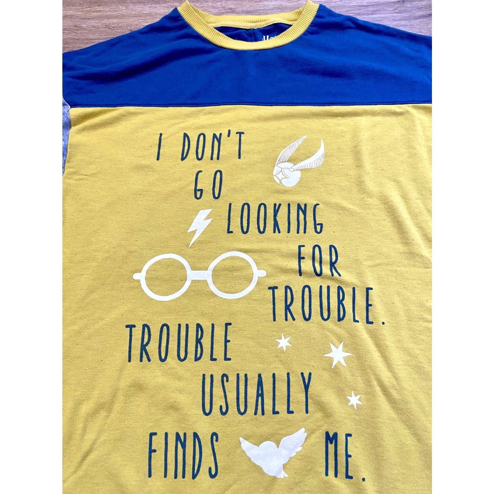 Vintage HARRY POTTER Yellow Long Sleeve Sleepwear Top Size XS Womens Size XS / US 0-2 / IT 36-38 - 2 Thumbnail