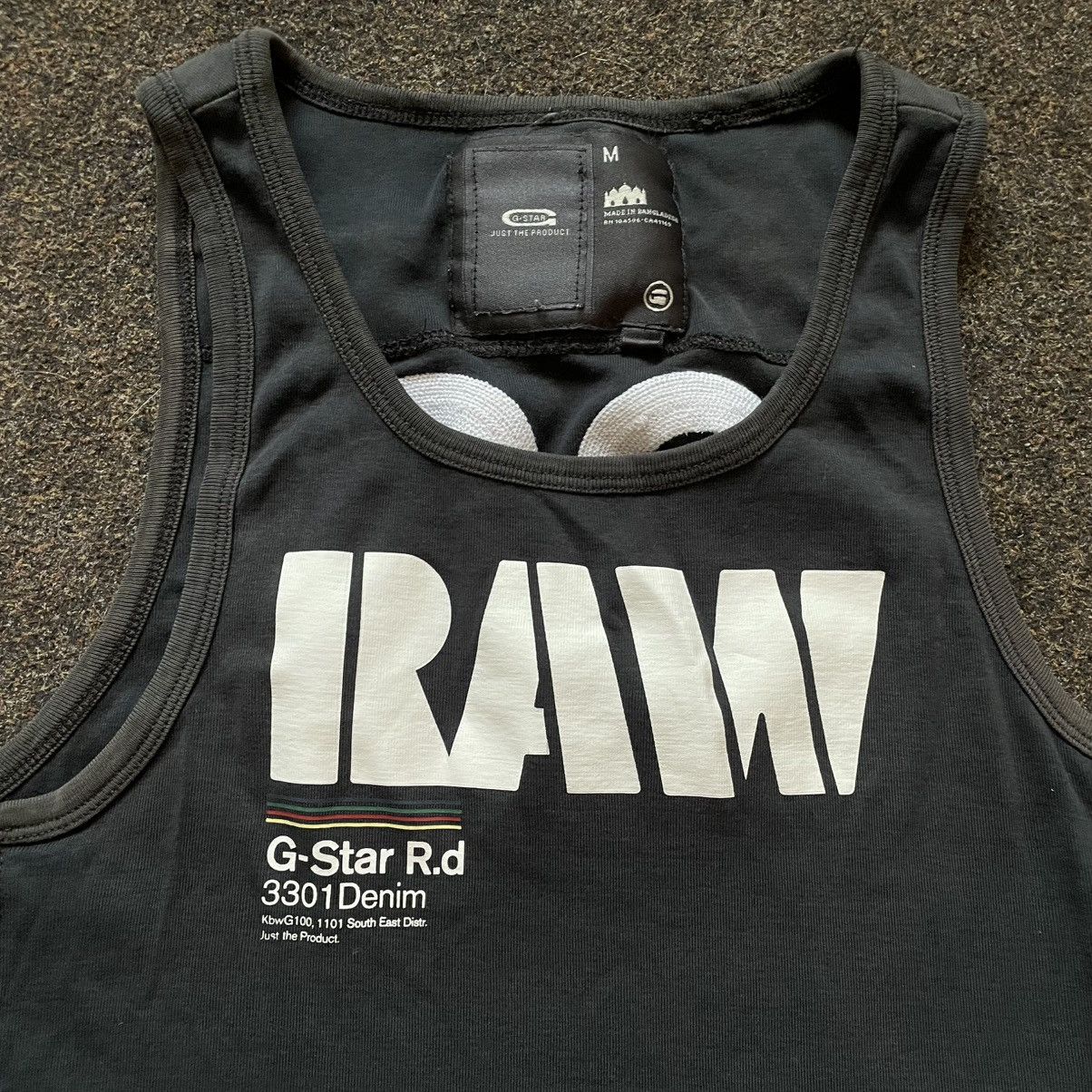 Vintage Vintage 90s G Star Raw Tank Top Graphic Streetwear Cropped M Size US M / EU 48-50 / 2 - 3 Thumbnail