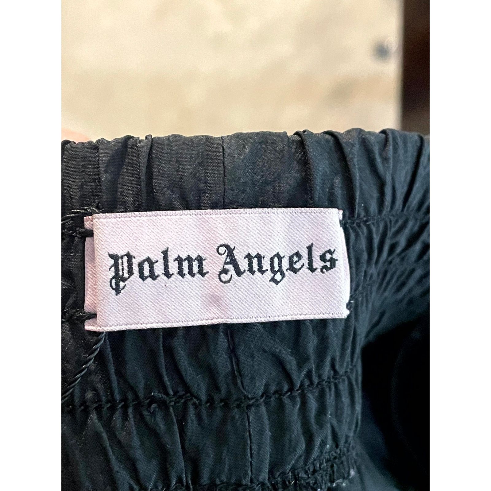 Palm Angels Palm Angels Faded Logo Black & White Track Pants Size US 32 / EU 48 - 3 Thumbnail