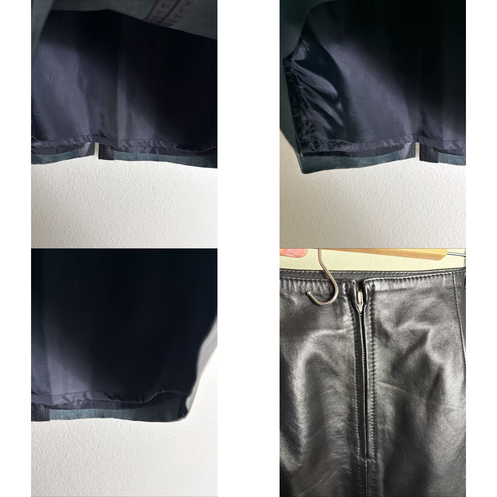 Vintage VINTAGE Y2K Casual Corner Women’s Skirt A-Line 6 Black Leather Knee Length Lined Flaw Scuff Size 28" / US 6 / IT 42 - 9 Thumbnail