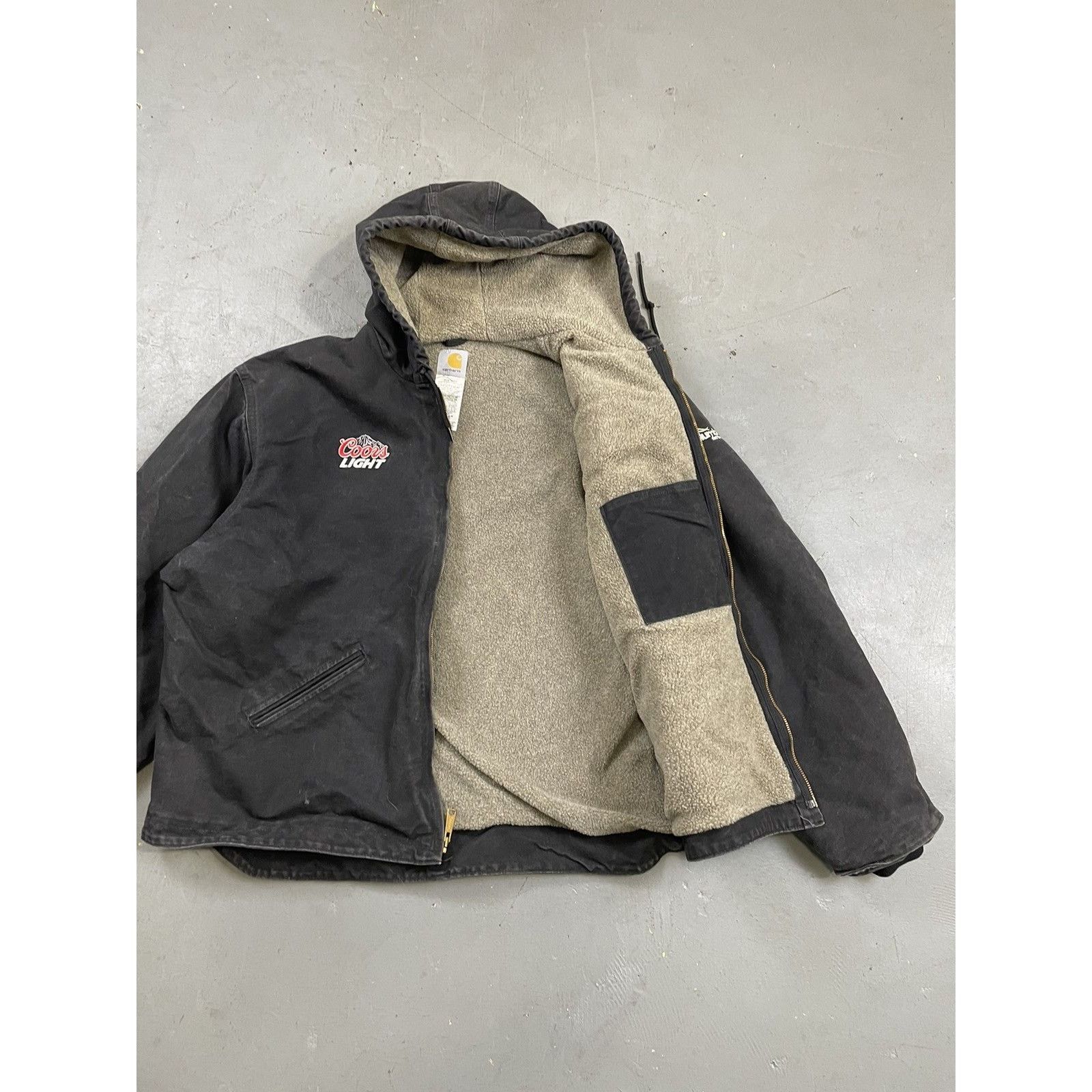 Carhartt Vintage boxy black fleece lined carhartt hooded jacket 3XL Size US XXL / EU 58 / 5 - 8 Thumbnail