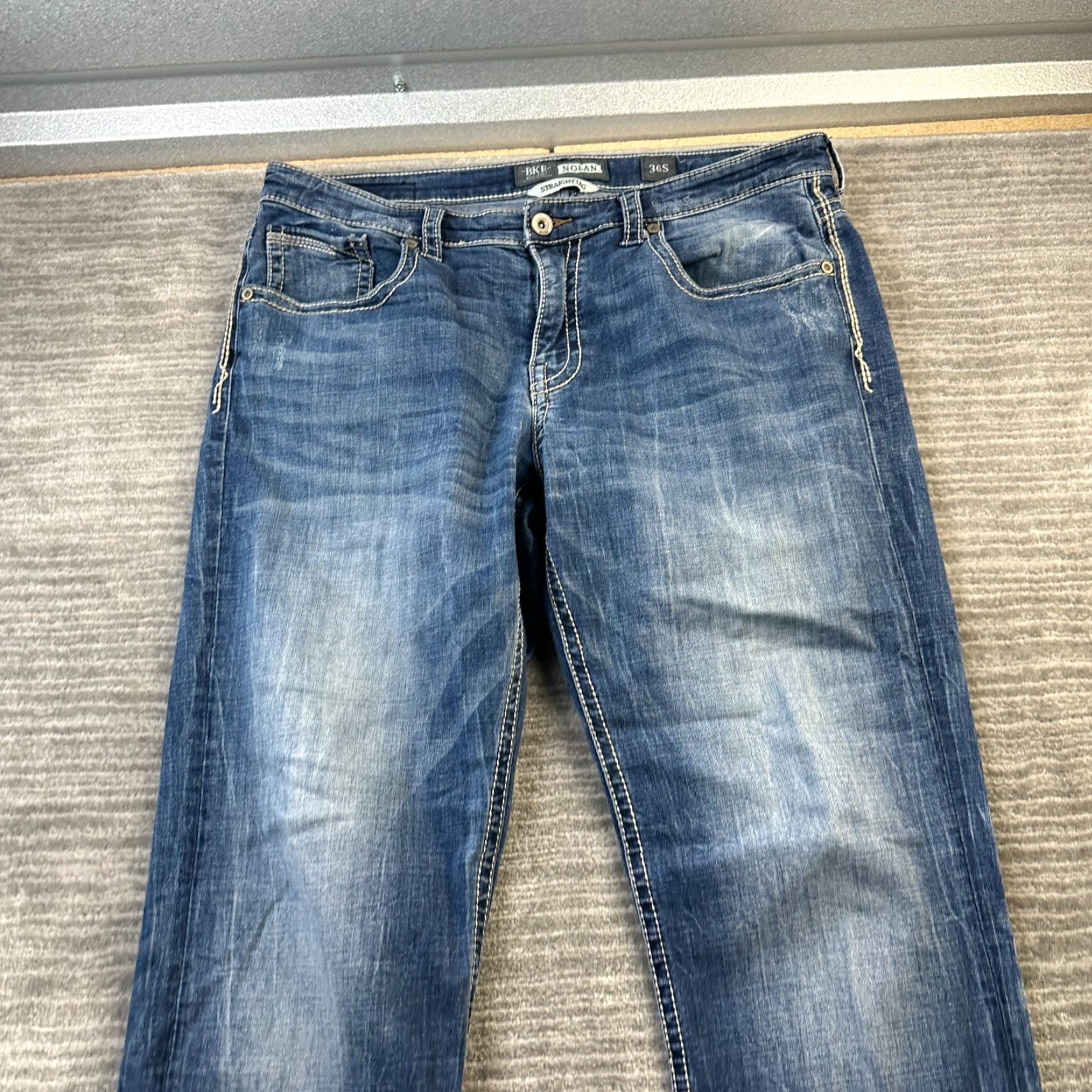 Vintage BKE Jeans Mens 36x30 Nolan Blue Denim Pants Ranchwear Cowboy Rodeo Size US 36 / EU 52 - 3 Thumbnail