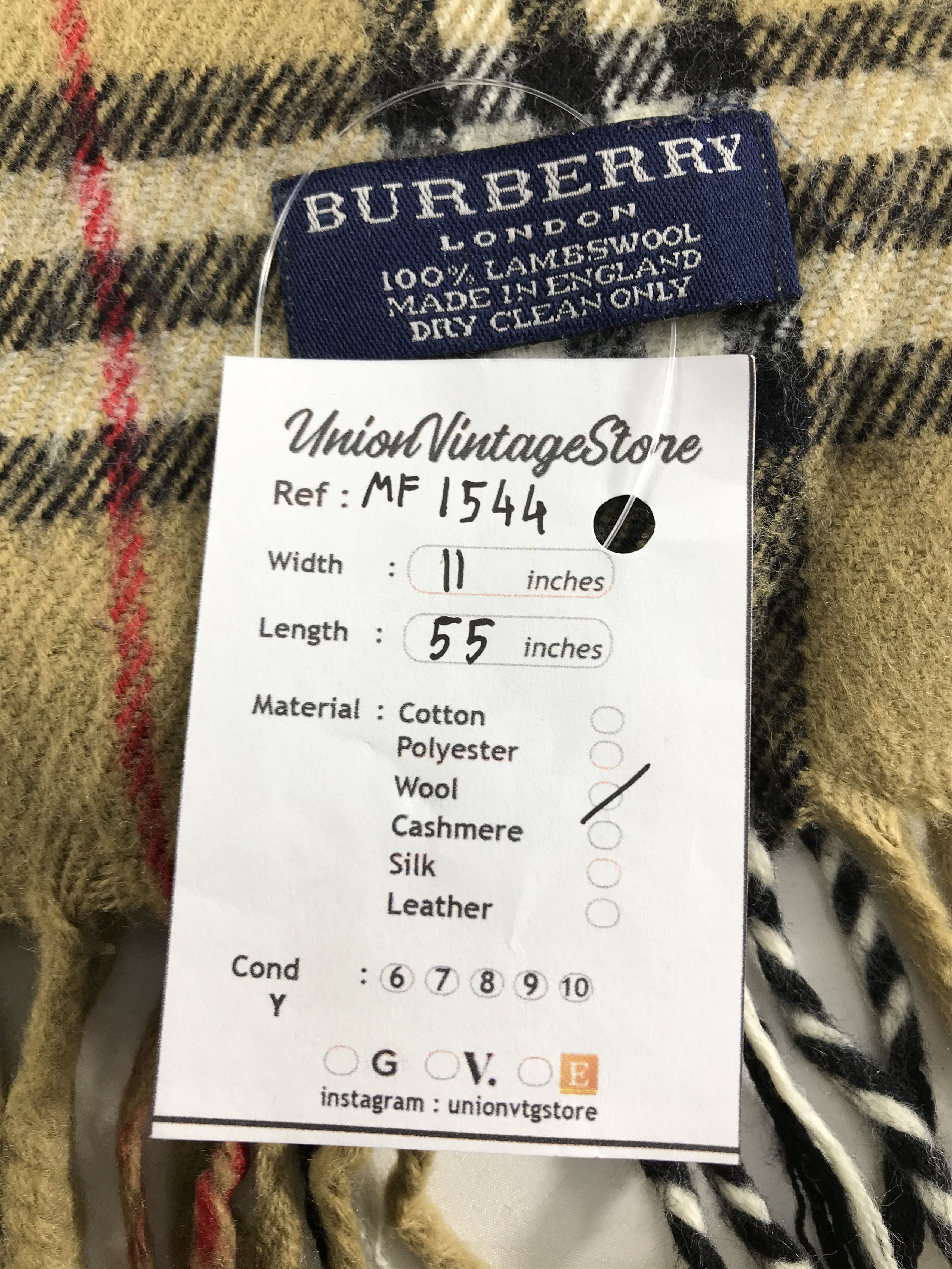 Burberry Vintage Burberry Scarf/Muffler/Neckwear MF1544 Size ONE SIZE - 4 Thumbnail