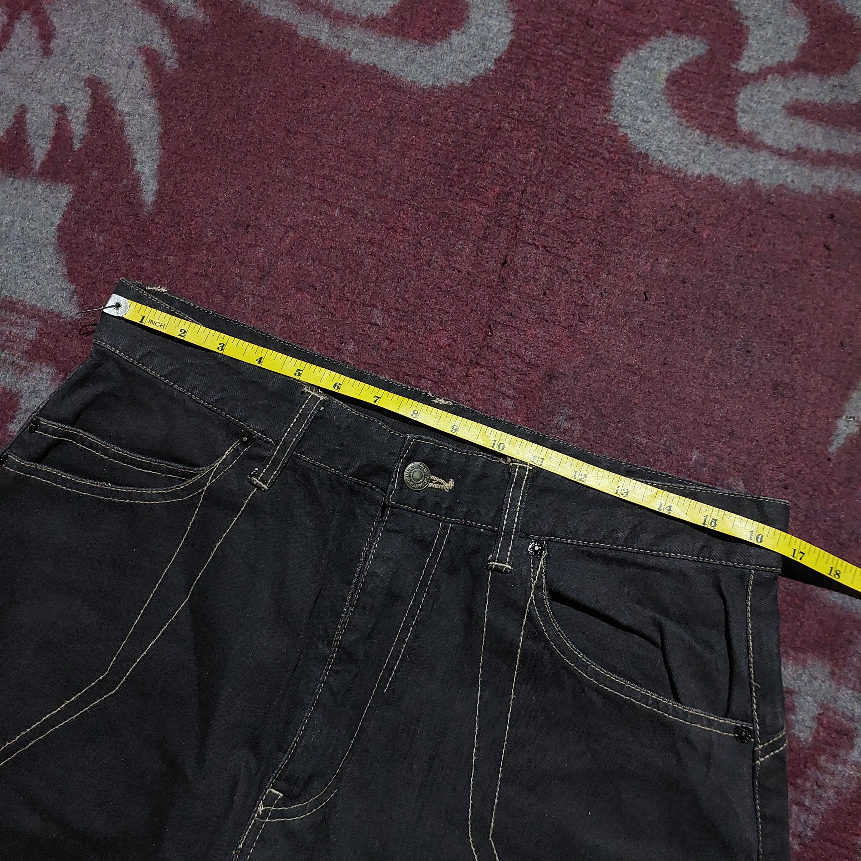 PPFM PPFM japan black skinny dropcrotch denim pants Size US 33 - 11 Thumbnail