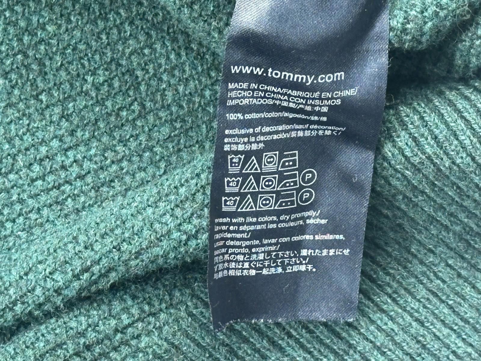 Tommy Hilfiger Tommy Hilfiger Men's Large Green 1/4 Zip Heavy Pullover Size US L / EU 52-54 / 3 - 10 Thumbnail