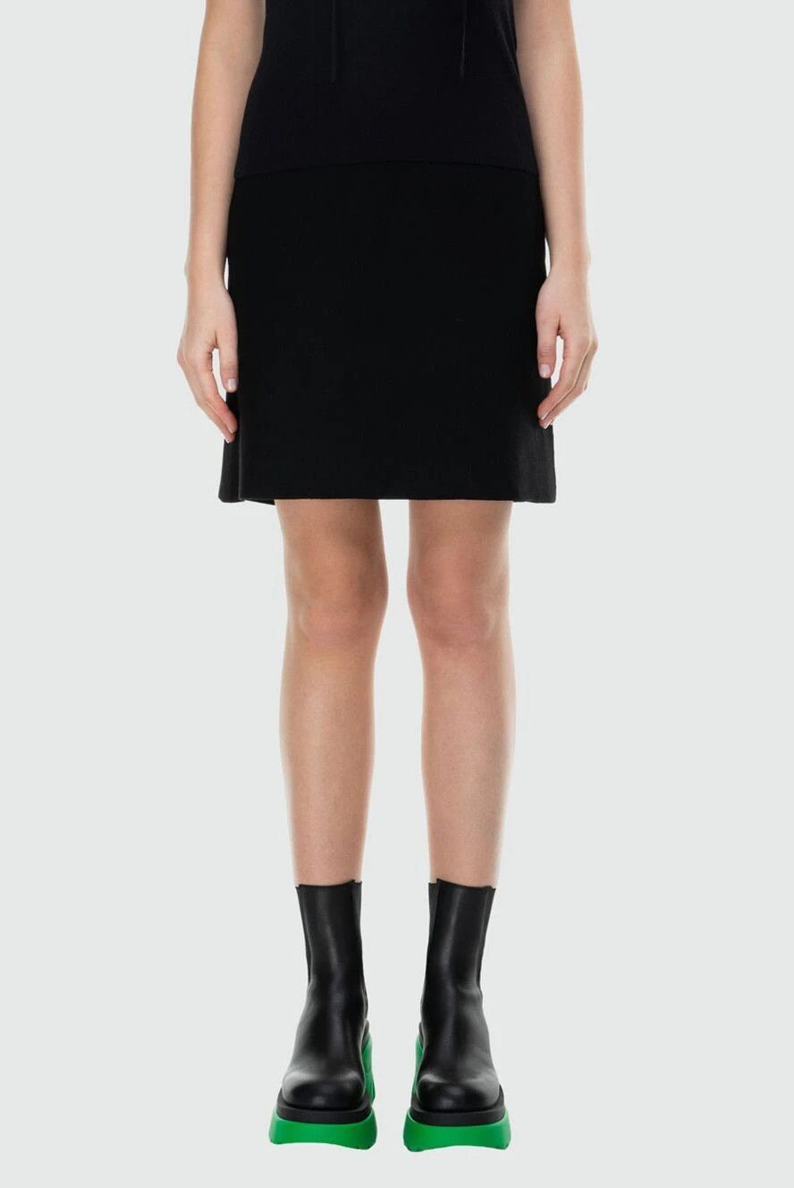 Bottega Veneta o1y0725 Mini Skirt in Black Size 26" / US 2 / IT 38 - 3 Thumbnail