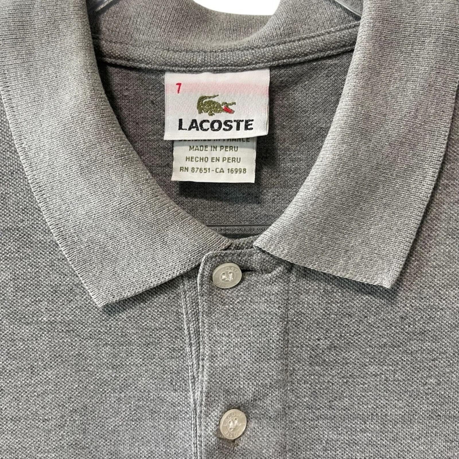Lacoste Lacoste Men's Short Sleeve Polo Shirt LF Gray Size 7 XXL Size US XXL / EU 58 / 5 - 3 Thumbnail