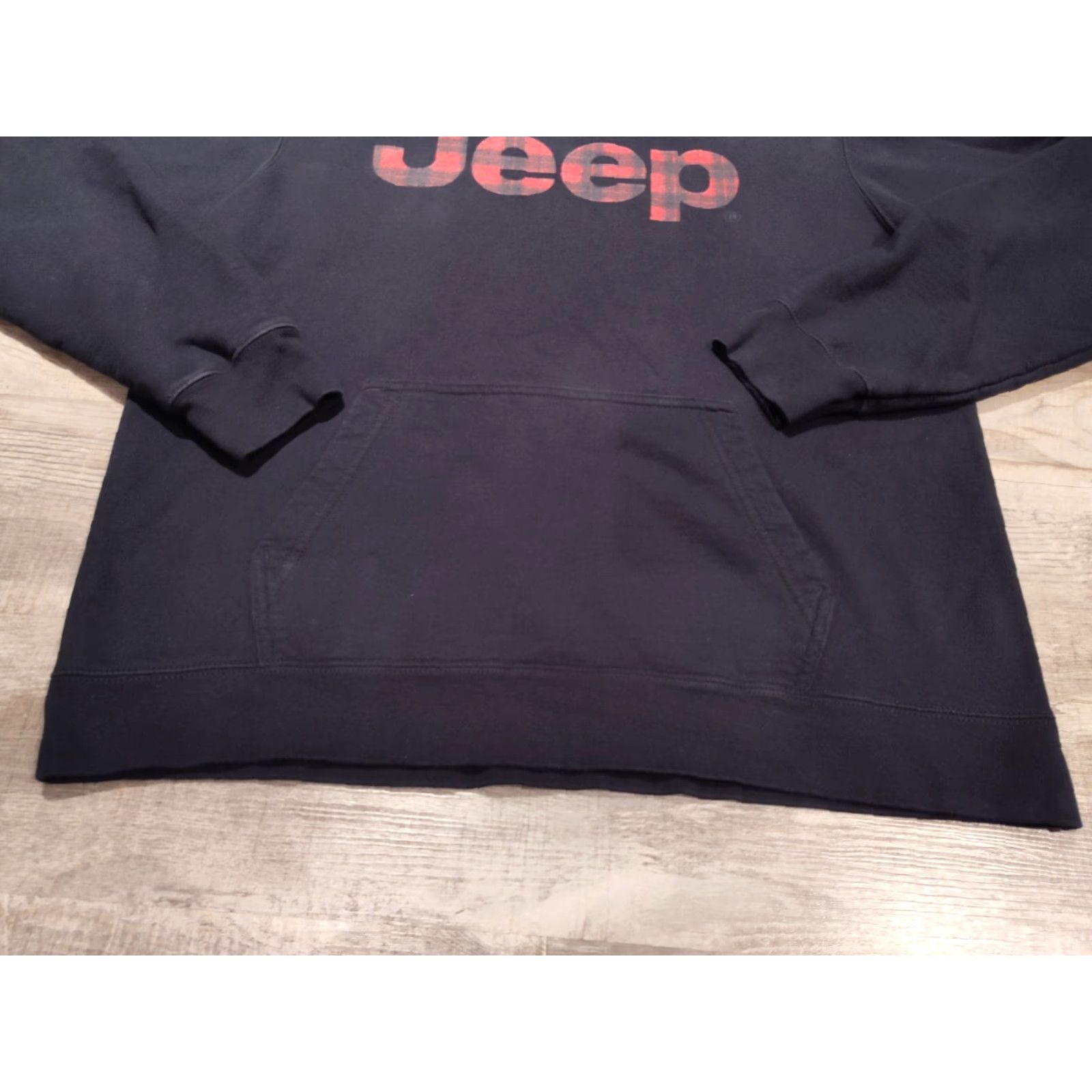 Port & Company Jeep Black Hoodie Buffalo Plaid "Jeep" Large Mens Cotton Polyester Cabin Size US L / EU 52-54 / 3 - 3 Thumbnail