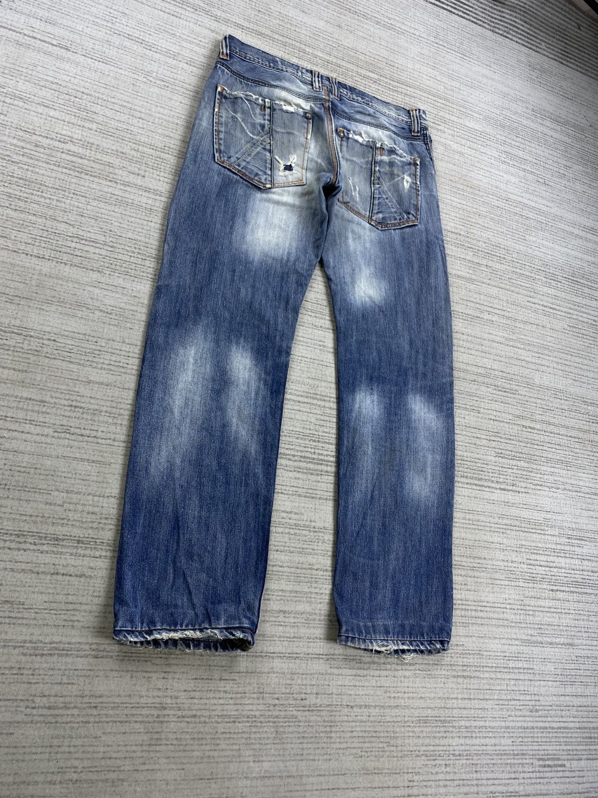 Japanese Brand Vintage Underground Garage Distressed Denim Jeans Size US 34 / EU 50 - 5 Thumbnail