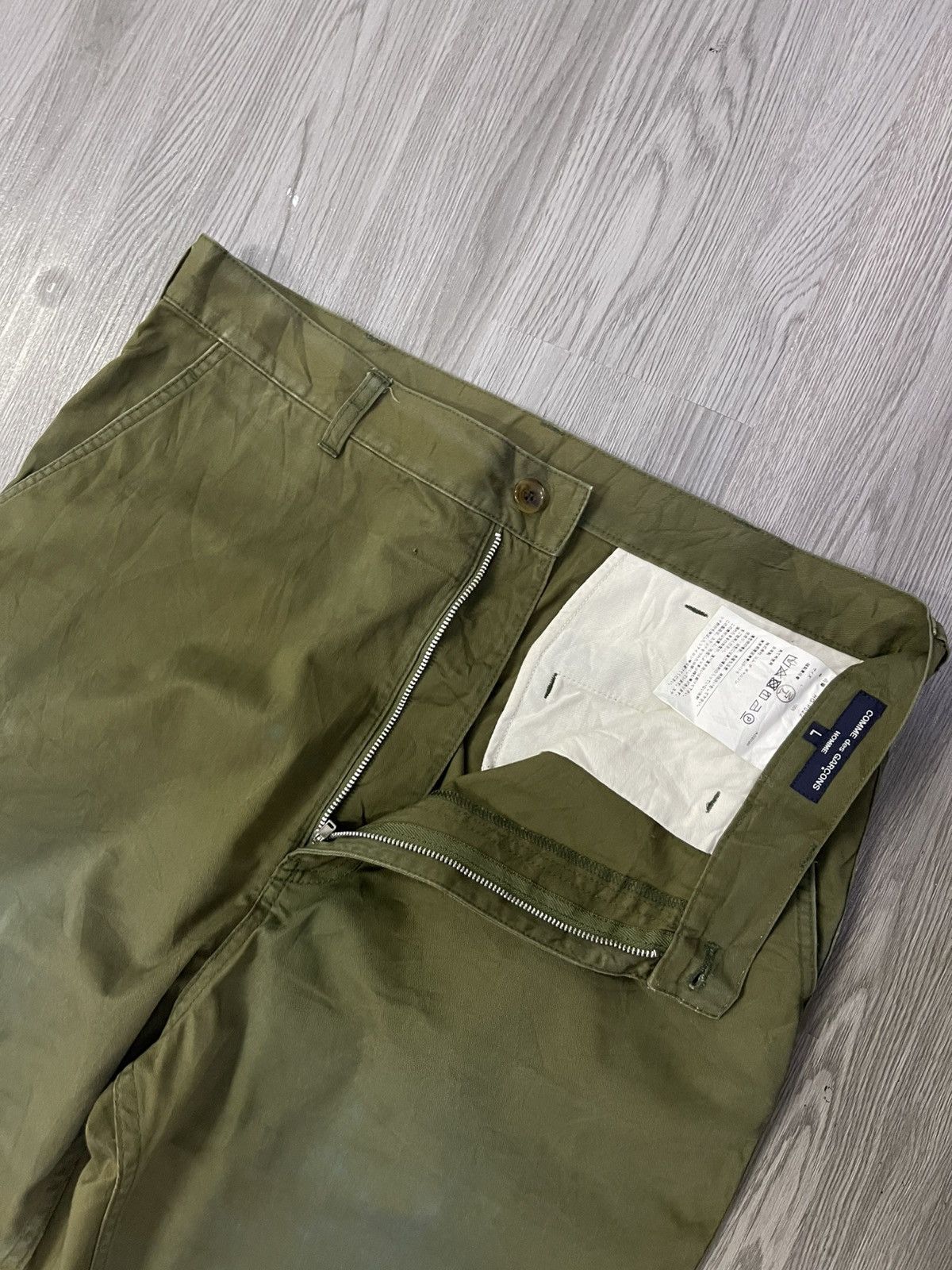 Comme des Garcons Homme CDG homme acid wash tone low rise chinos pant Size US 34 / EU 50 - 3 Thumbnail