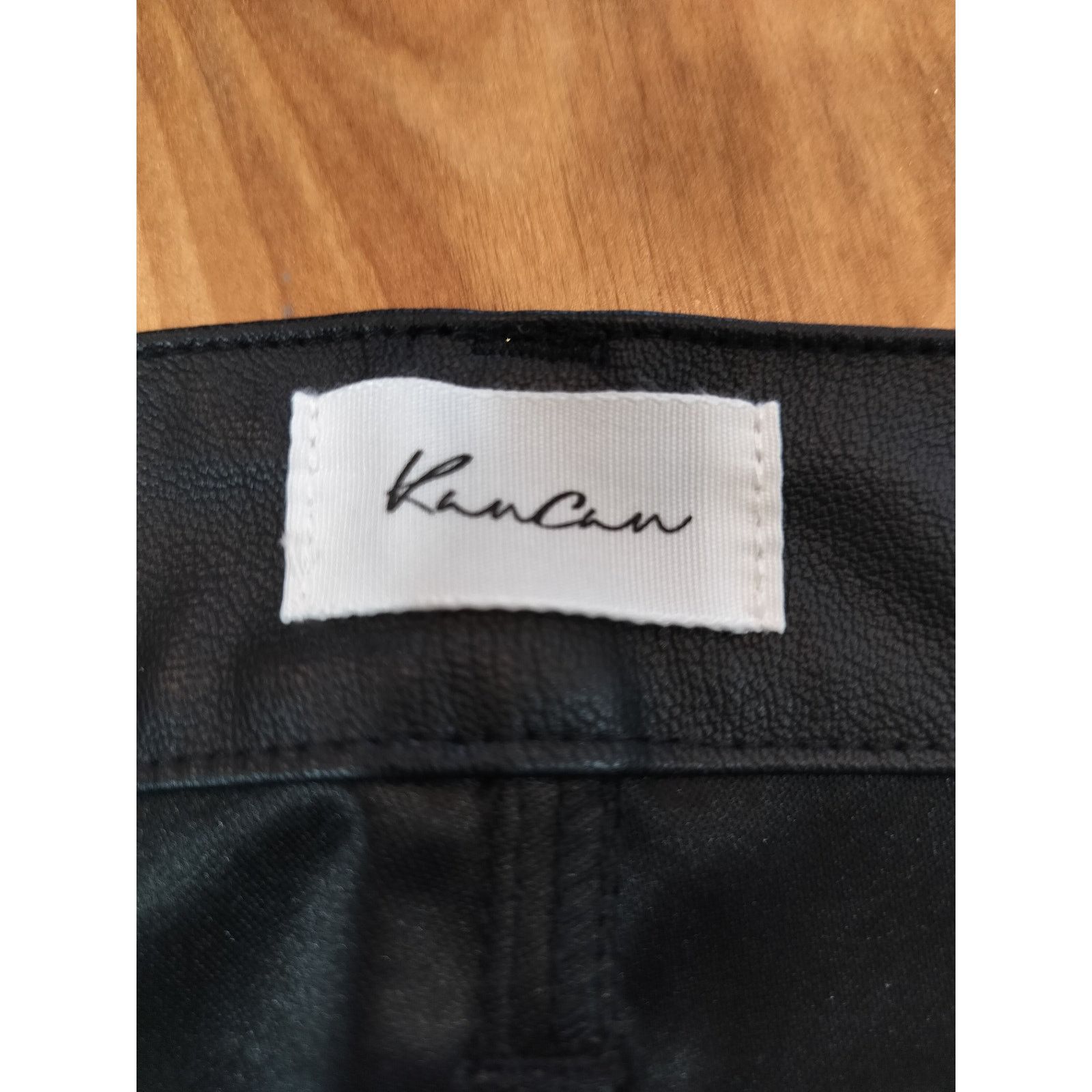 Other KanCan Black Faux Leather High Rise Bootcut Pants 13/30 Size 33" - 8 Thumbnail