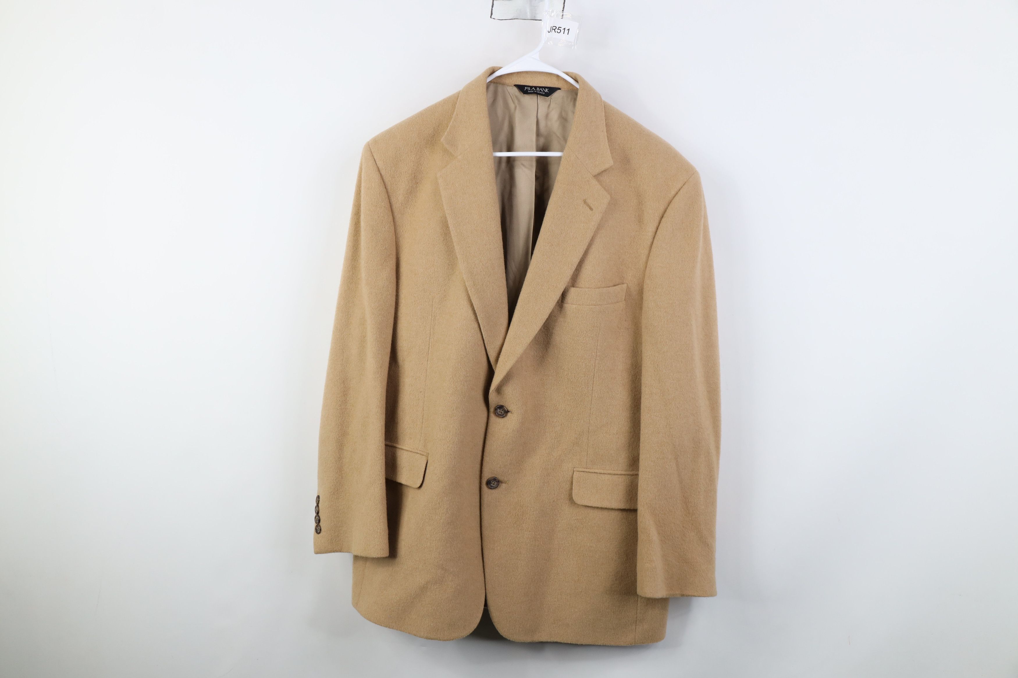 Jos. A. Bank Jos A Bank Camel Hair Suit Coat Blazer Jacket Beige Brown Size US XXL / EU 58 / 5 - 1 Thumbnail