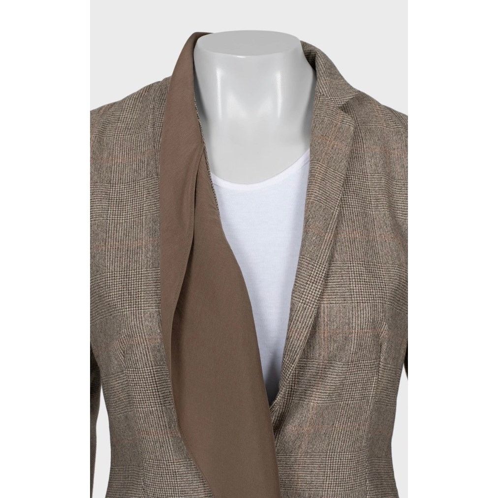 Brunello Cucinelli Brunello Cucinelli Brown Cashmere Jacket - Size 42 M Size M / US 6-8 / IT 42-44 - 4 Thumbnail