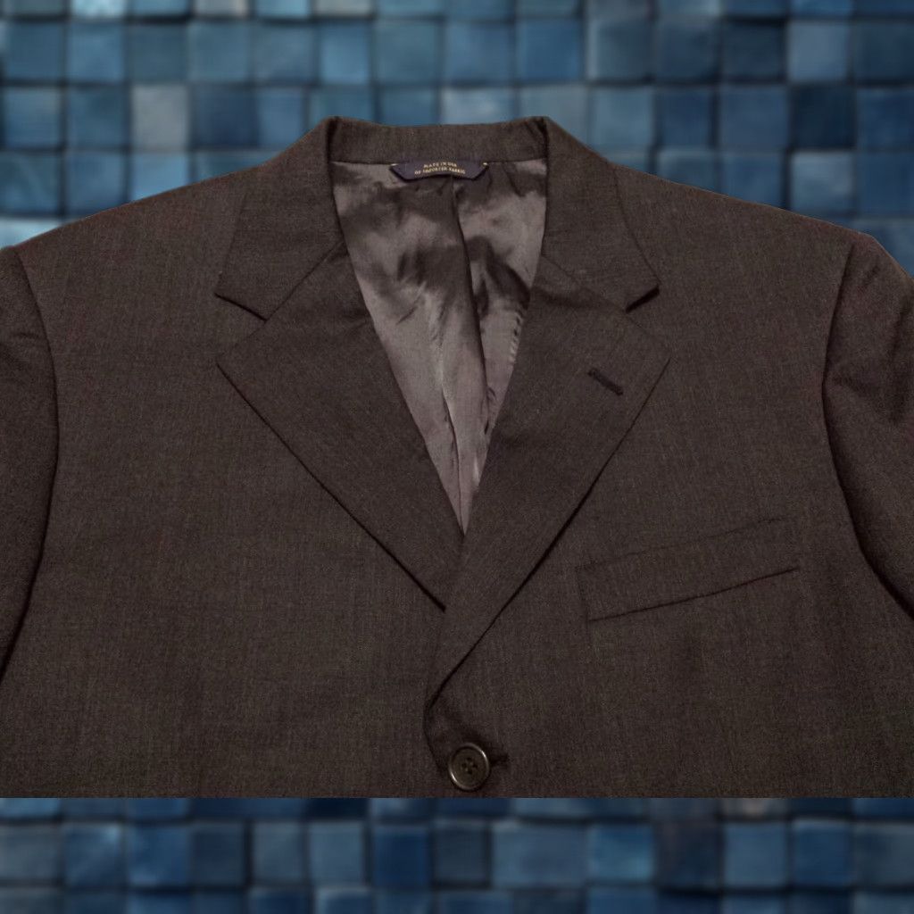 Brooks Brothers Brooks Brothers Blazer Mens 41R Long Gray Wool 3 Button Four-Button Sleeve Solid Front Casual Formal Coat Size US L / EU 52-54 / 3 - 1 Thumbnail
