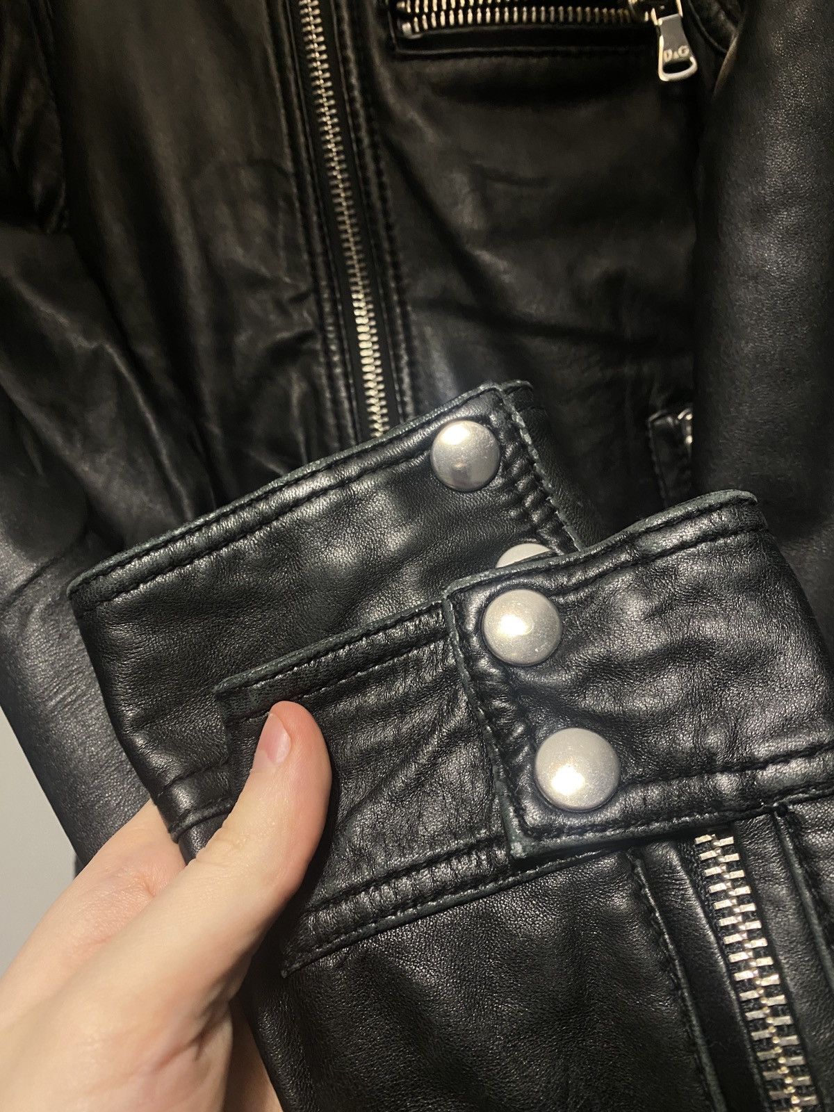Dolce & Gabbana Dolce & gabbana luxury biker lamb leather women jacket Size M / US 6-8 / IT 42-44 - 10 Thumbnail